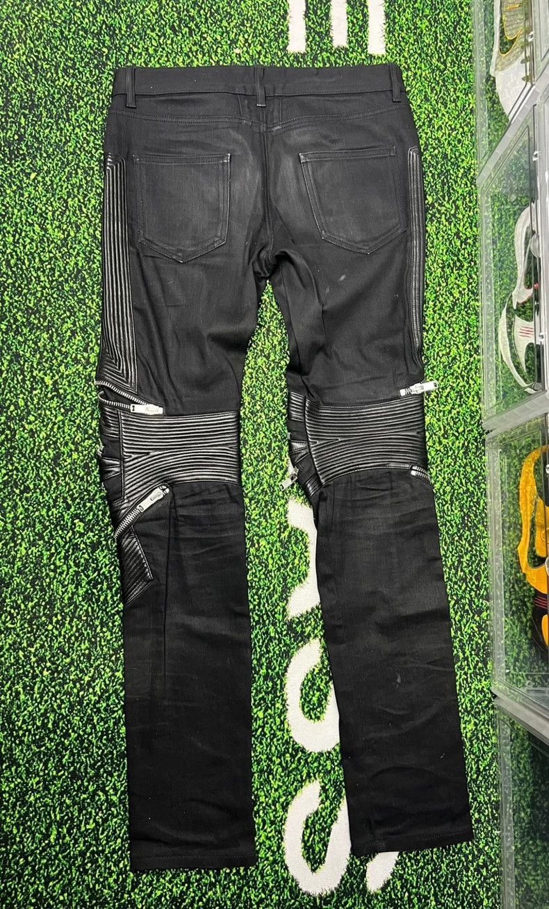 Saint Laurent Paris Saint Laurent Paris Saint Laurent Distressed Leather Zip J Size US 31 - 2 Thumbnail