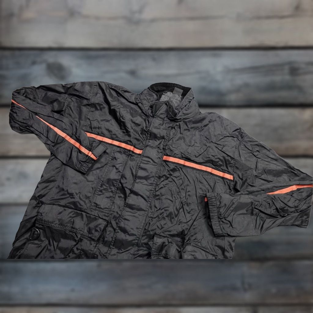 Harley Davidson Harley-Davidson Motorcycle Jacket Mens M Black Windbreaker Hooded Swishy Size US M / EU 48-50 / 2 - 1 Thumbnail