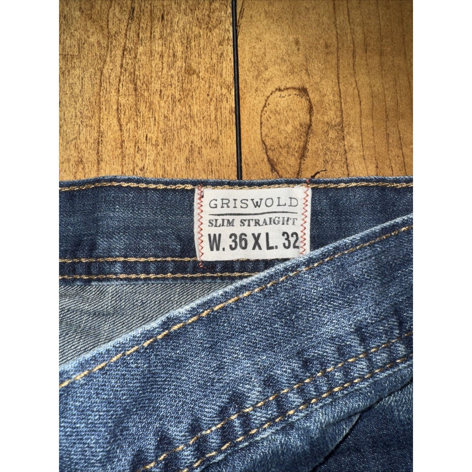 Vintage TK Axel Griswold Slim Straight Denim Jeans Blue 36x32 Size US 36 / EU 52 - 5 Thumbnail