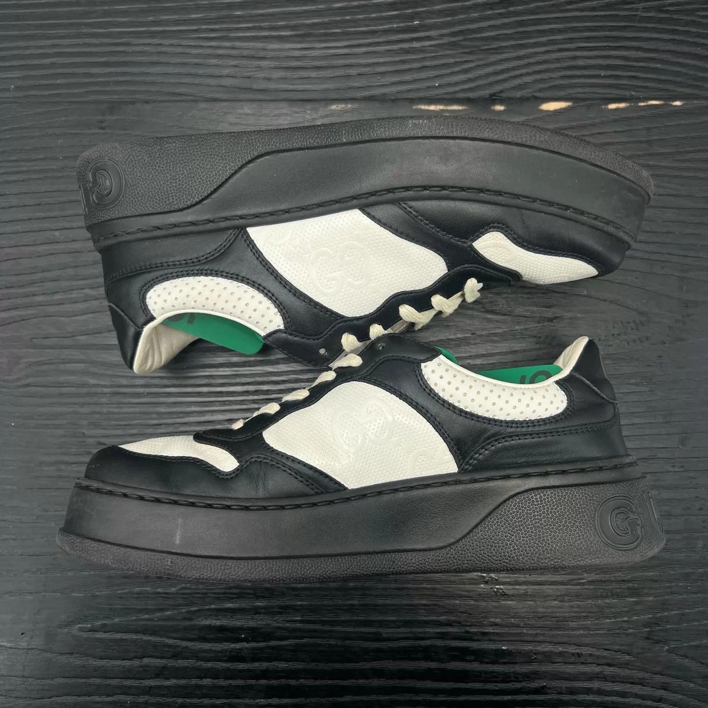 Gucci Gucci Black & White Cookie Sneakers US 6.5 / EU 40.5 Size US 7.5 / EU 40-41 - 2 Thumbnail