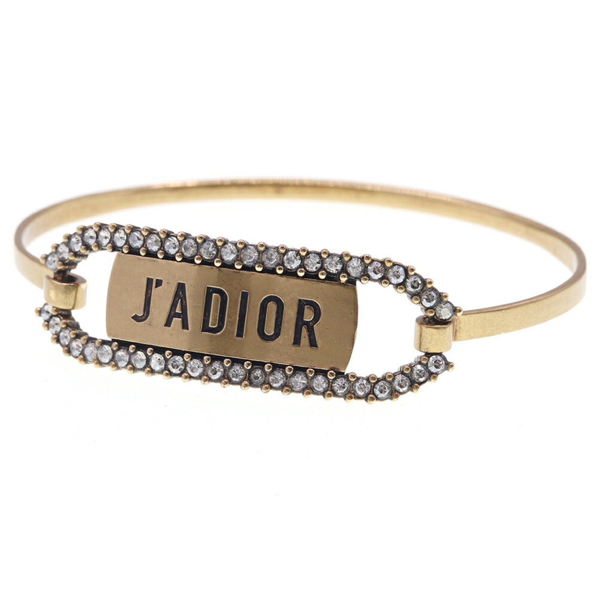 image of Christian Dior Dior Bangle Gold Metal Stone J'aDior Women's Dior