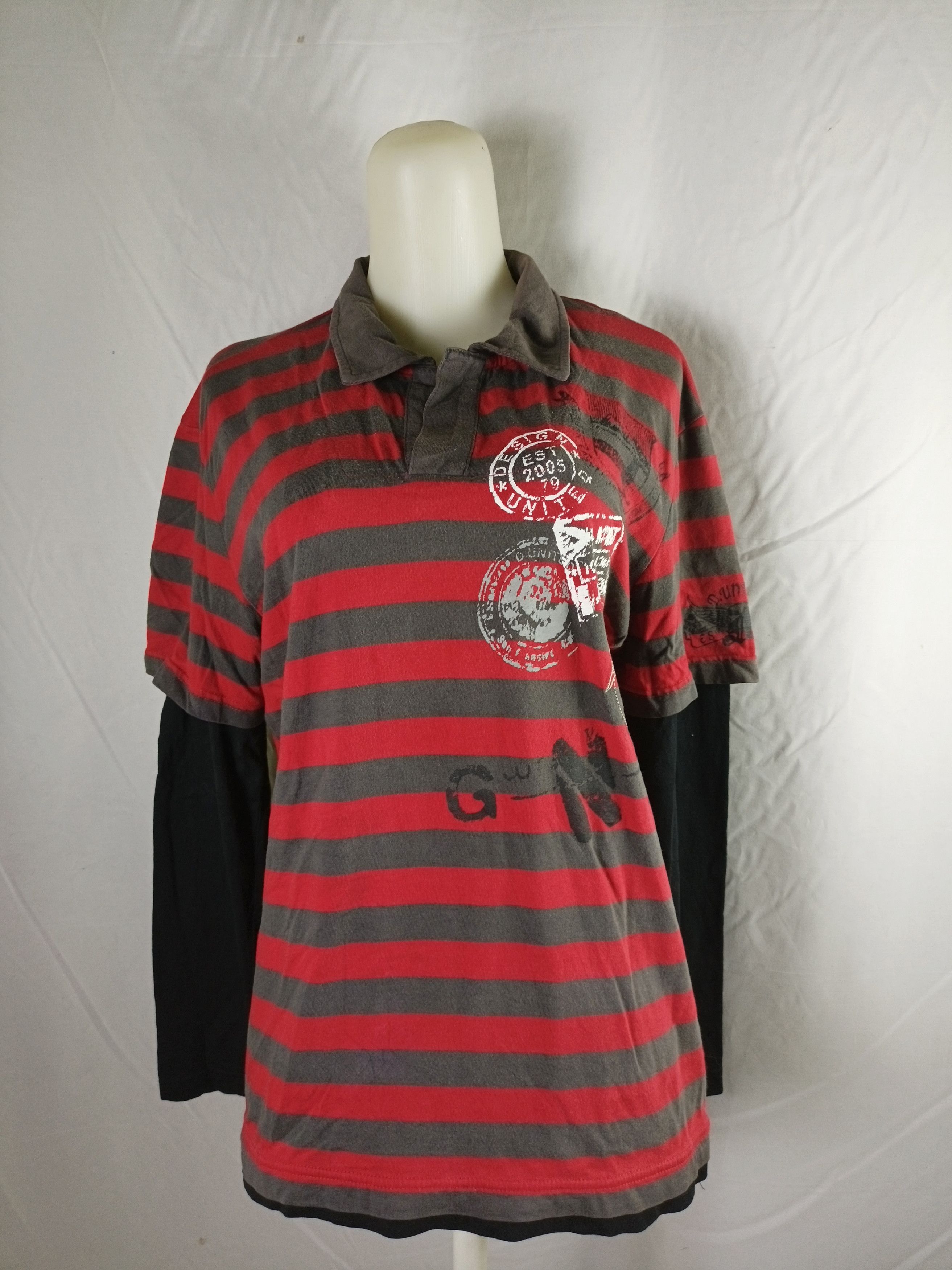 If Six Was Nine × Japanese Brand Design United Double Layers Long Sleeve Stripe Size US L / EU 52-54 / 3 - 1 Thumbnail