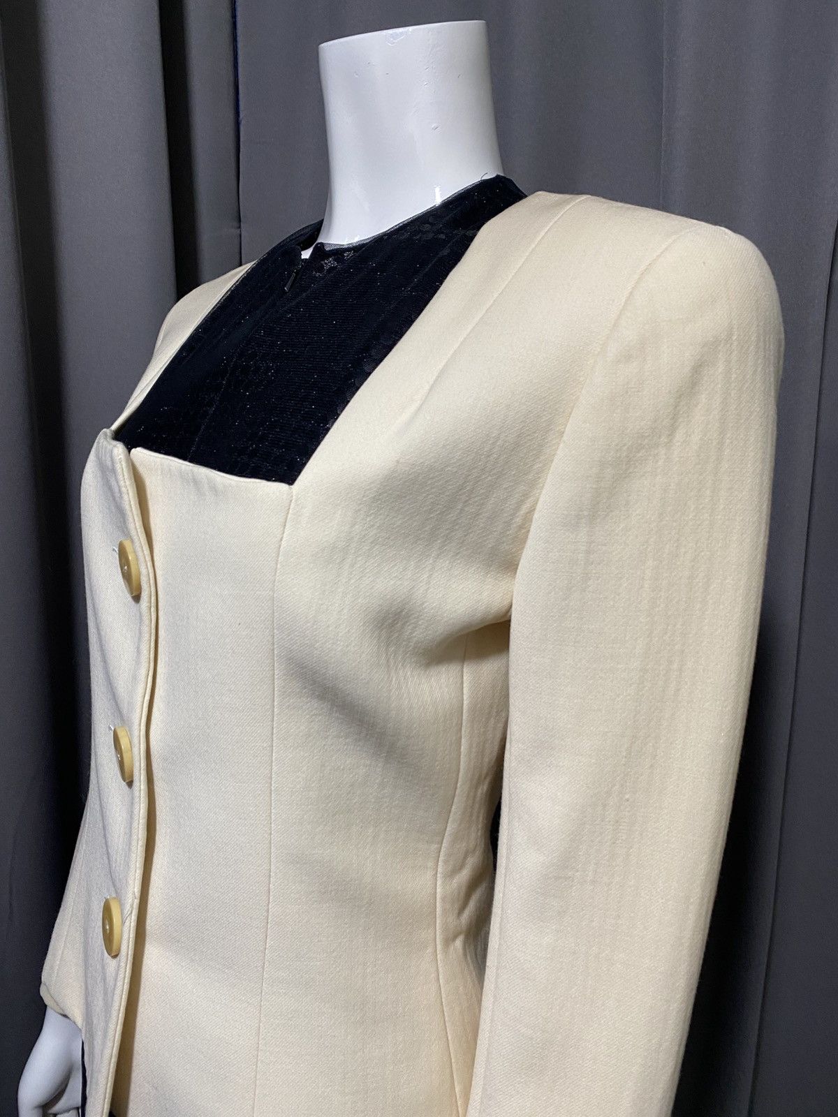 Balenciaga A/W 1992 Archive Balenciaga Ledix Rectangle Neck Jacket Size S / US 4 / IT 40 - 6 Thumbnail