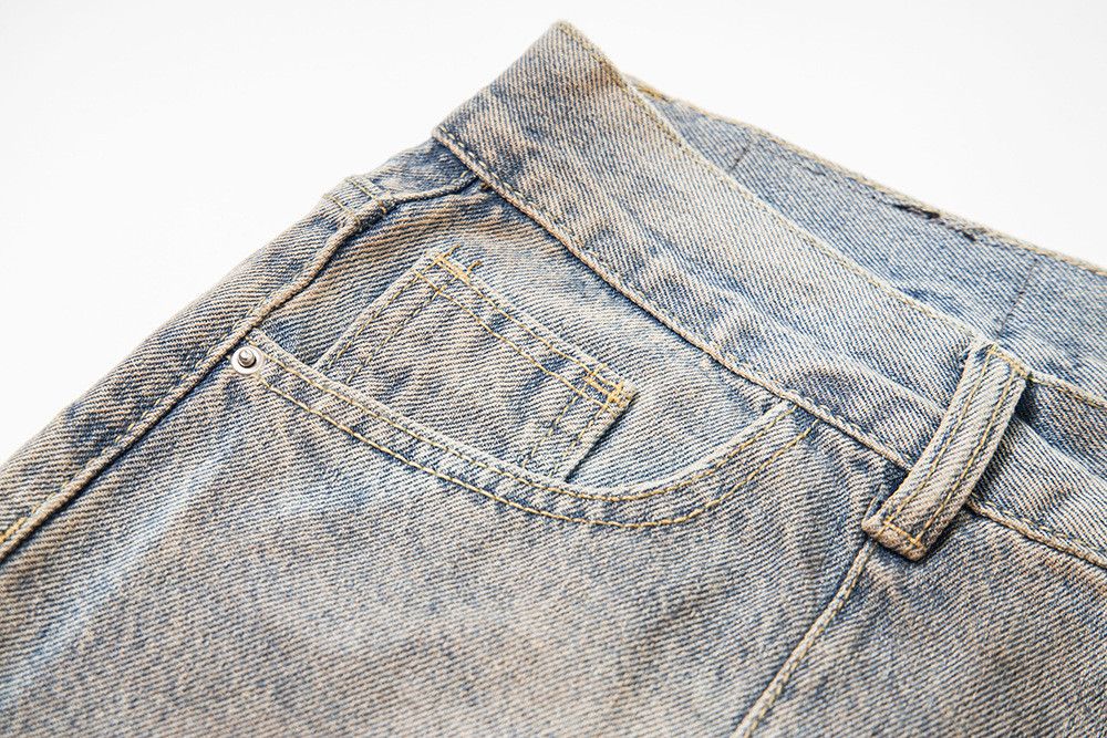 Vintage American retro distressed dirty jeans for men Size US 32 / EU 48 - 3 Thumbnail