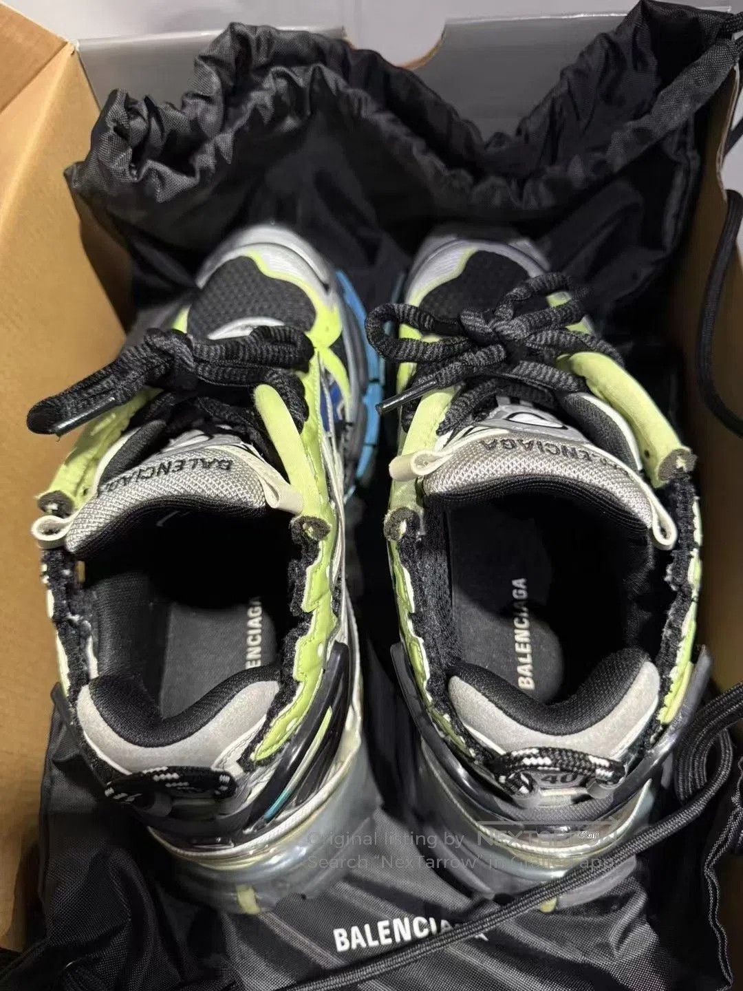 Balenciaga Balenciaga Runner Black Green Size 40. Size US 7 / EU 40 - 8 Thumbnail