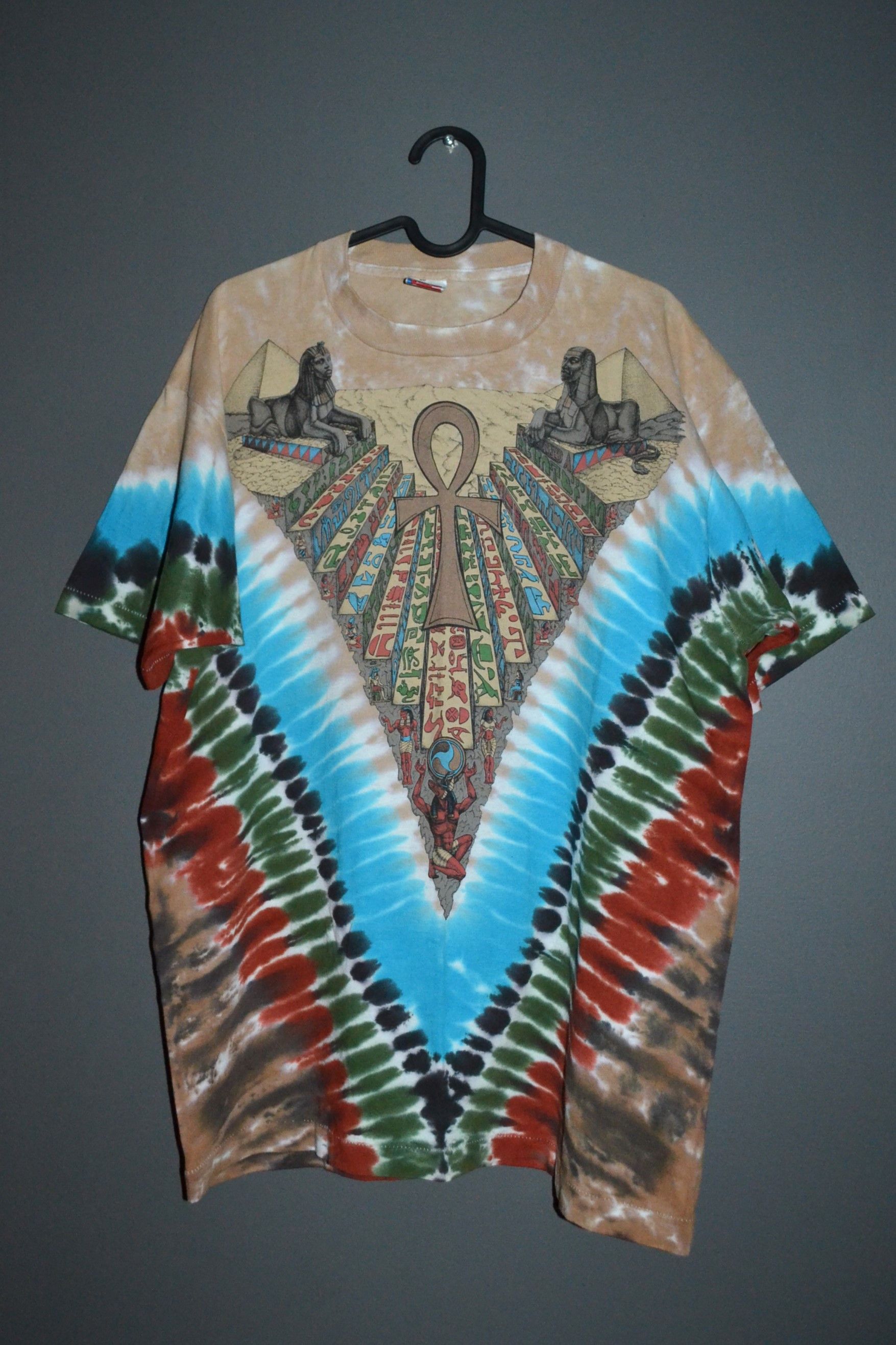 Vintage Vintage Single Stitch Egypt Tie Dye T shirt XL Size US XL / EU 56 / 4 - 2 Thumbnail