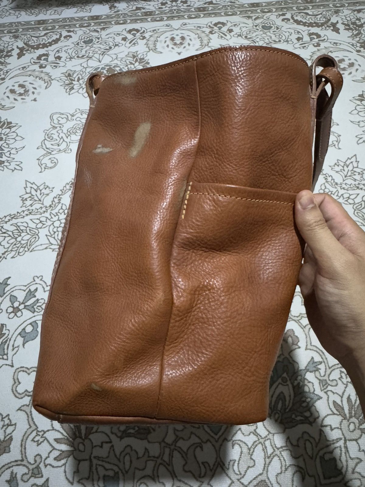 Genuine Leather × Japanese Brand 🇯🇵 Genuine Leather Genten Workshop Handle Tote Bag Size ONE SIZE - 5 Thumbnail