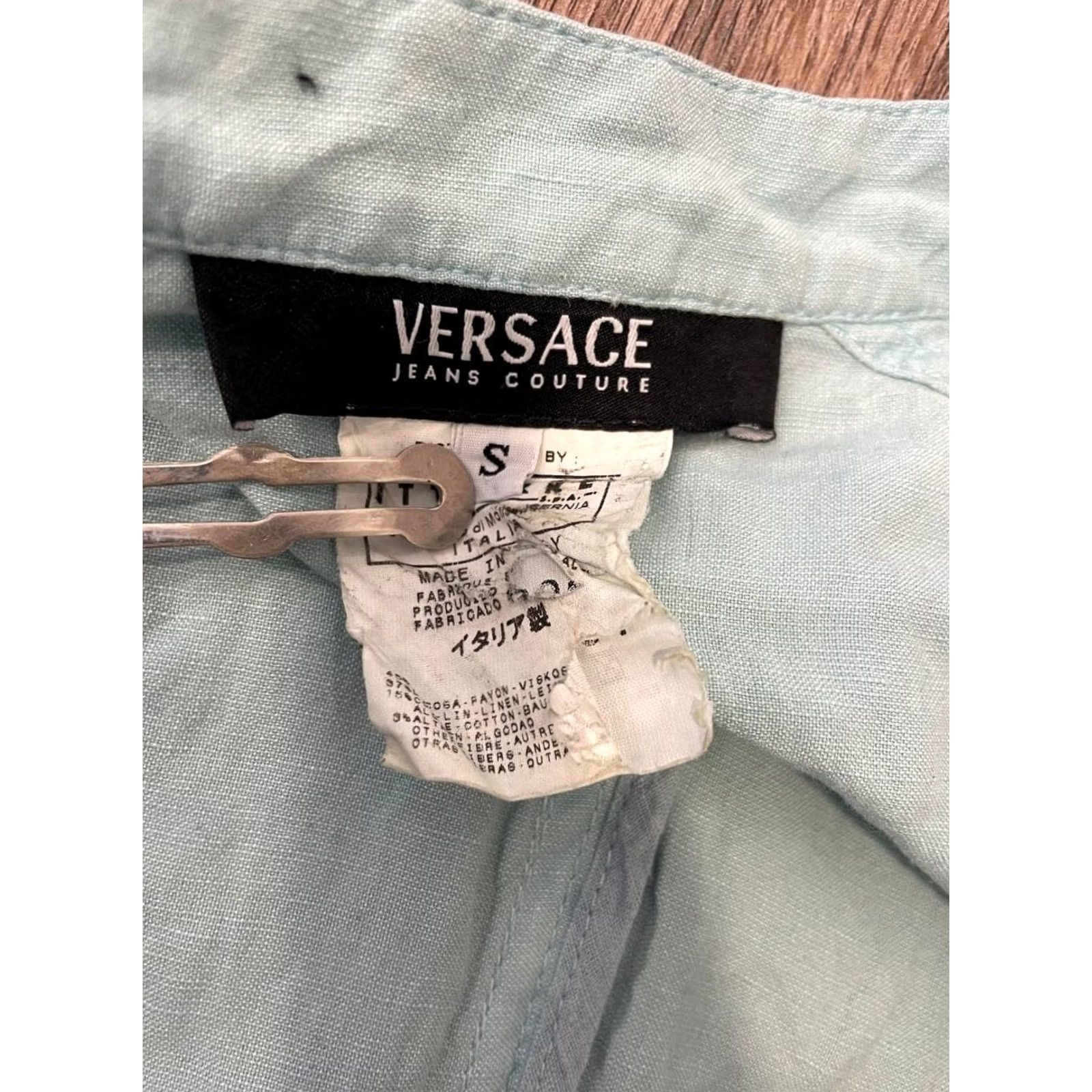 Versace Versace Jacket Womens S Blue Jeans Couture Cropped Size Viscose Long Sleeve Size S / US 4 / IT 40 - 3 Thumbnail