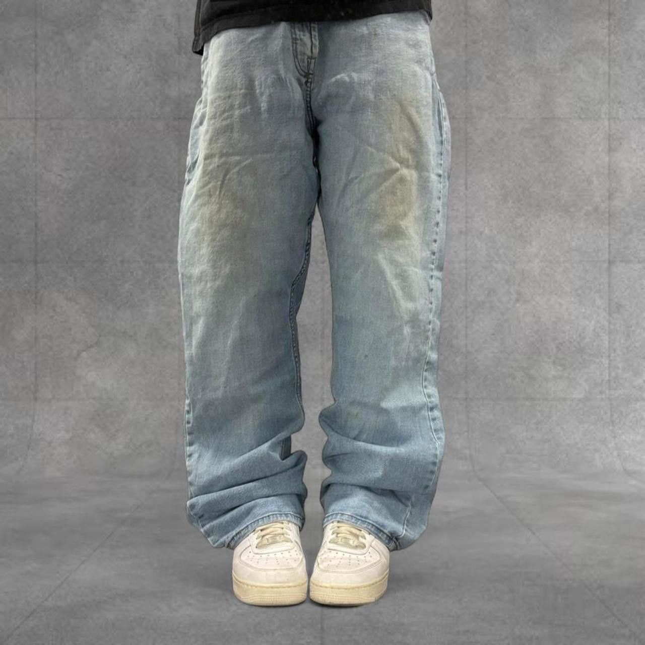 Vintage Crazy Vintage Y2K/2000s Super Baggy Skater Style Relaxed Boot Light Wash Denim Jeans! Size US 38 / EU 54 - 1 Thumbnail