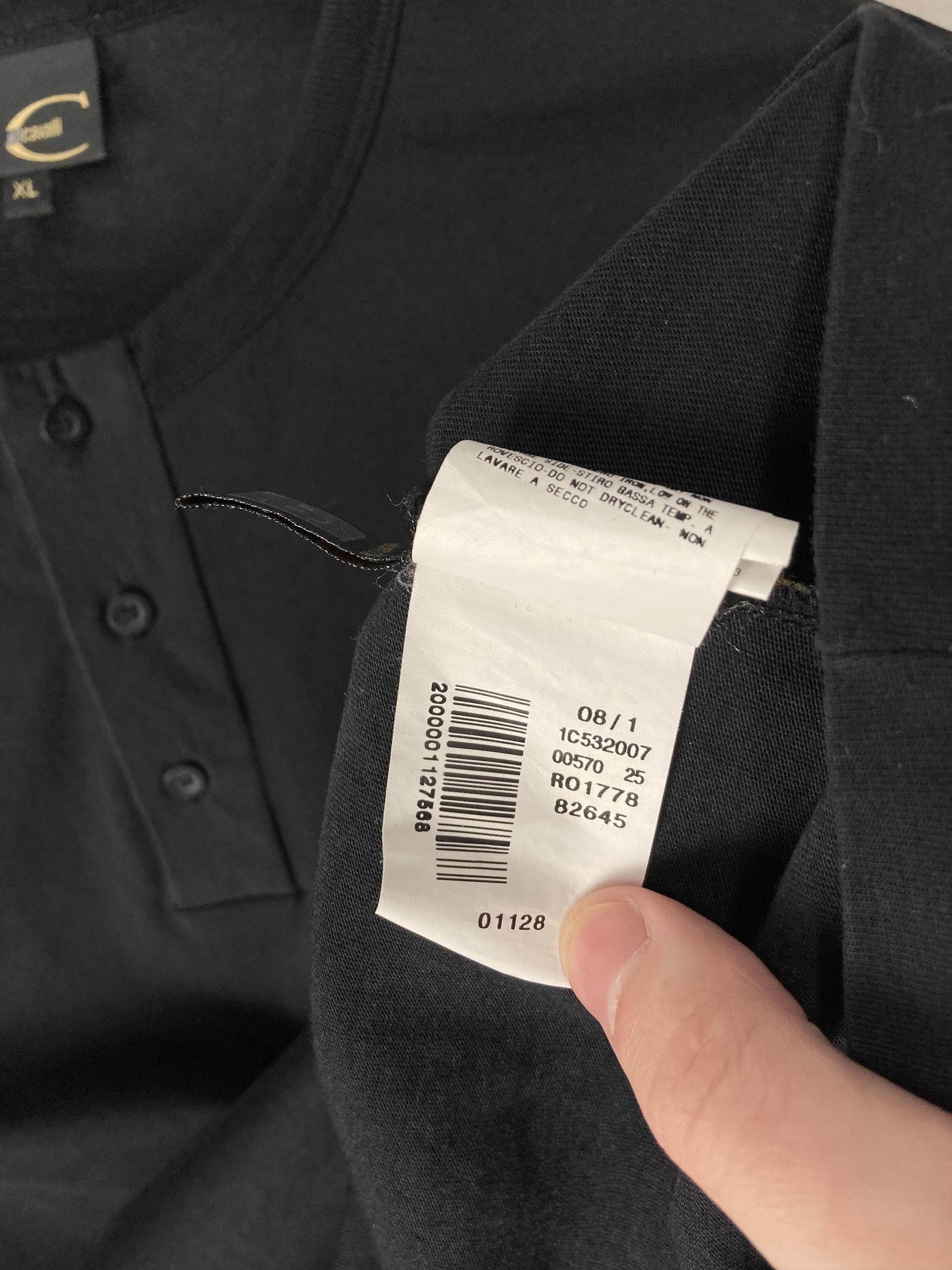 Just Cavalli Just Cavalli Big Logo Button Up Black T Shirt Vintage 90s Size US S / EU 44-46 / 1 - 9 Thumbnail