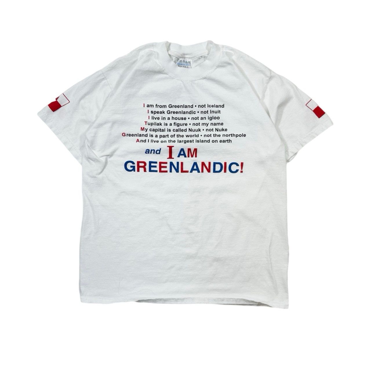 Vintage Vintage 00s I Am Greenlandic Graphic Tourist T Shirt Size US M / EU 48-50 / 2 - 1 Thumbnail