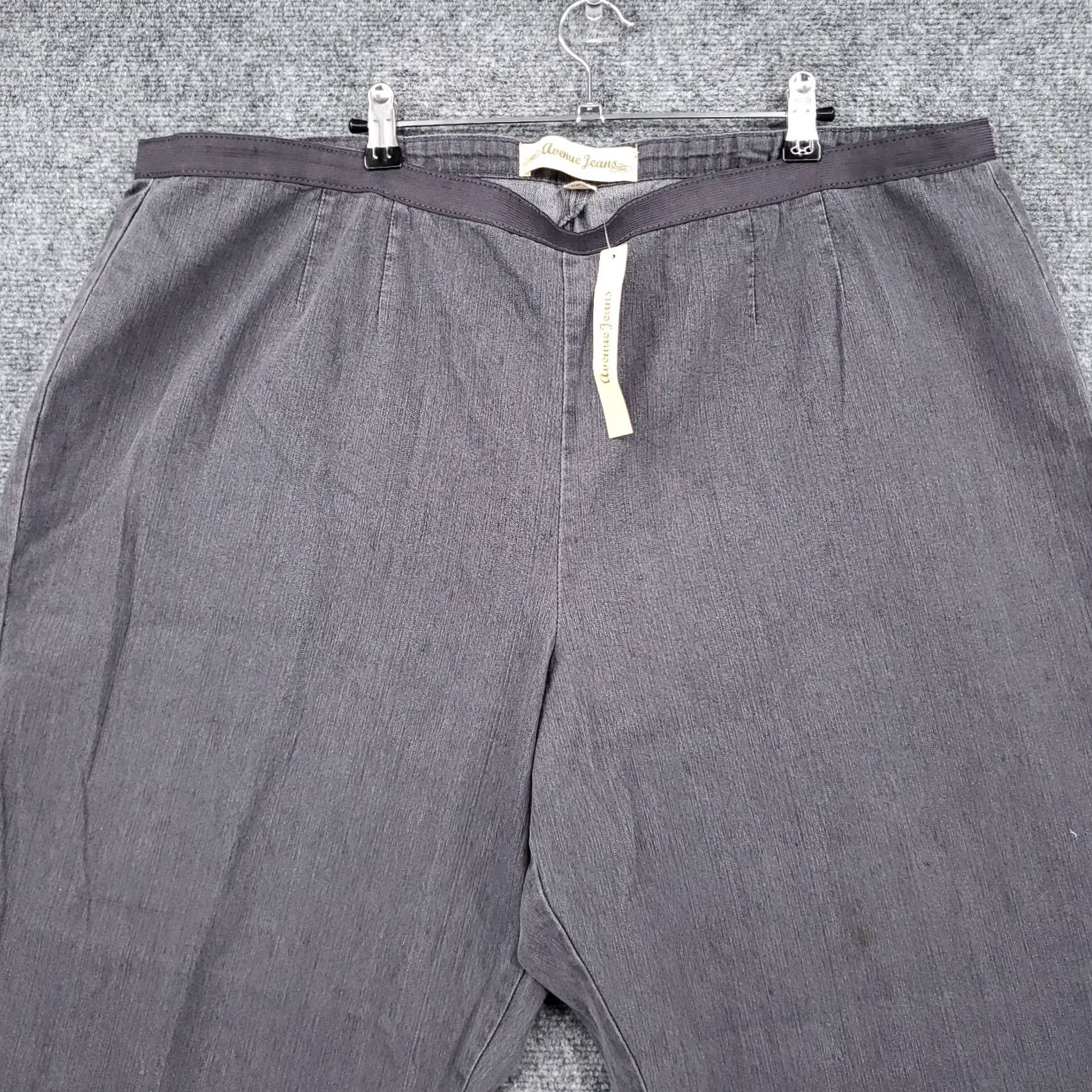 Avenue Avenue Jeans Womens 24 Gray High Rise Stretch Medium Wash Denim Pull On NEW Size 42" / US 20 - 3 Thumbnail