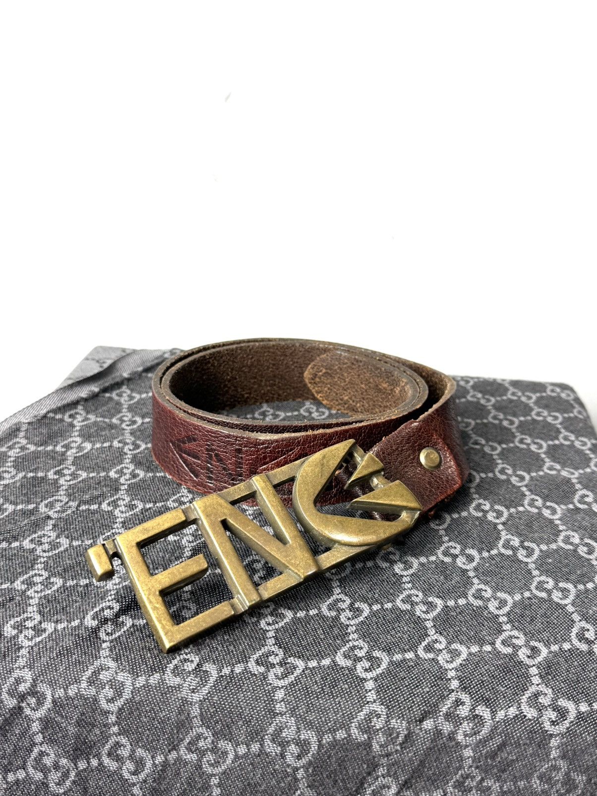 Sixty Vtg Energie Sixty Metal Leather Belt Y2K If Six Was Nine Size ONE SIZE - 1 Thumbnail