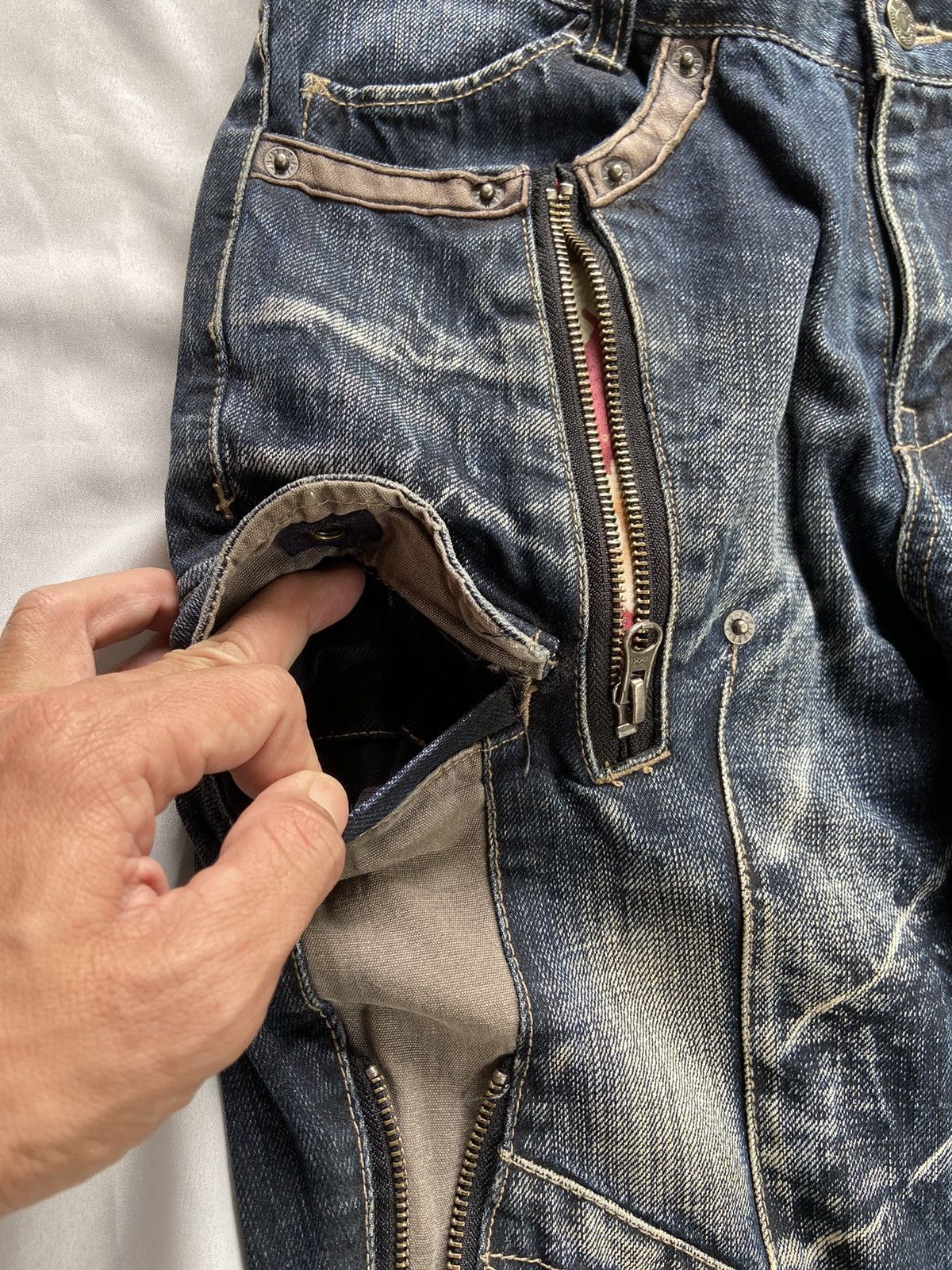 PPFM PPFM PUNK MULTI ZIPPER ARCHIVE DENIM PANTS Size US 31 - 8 Thumbnail