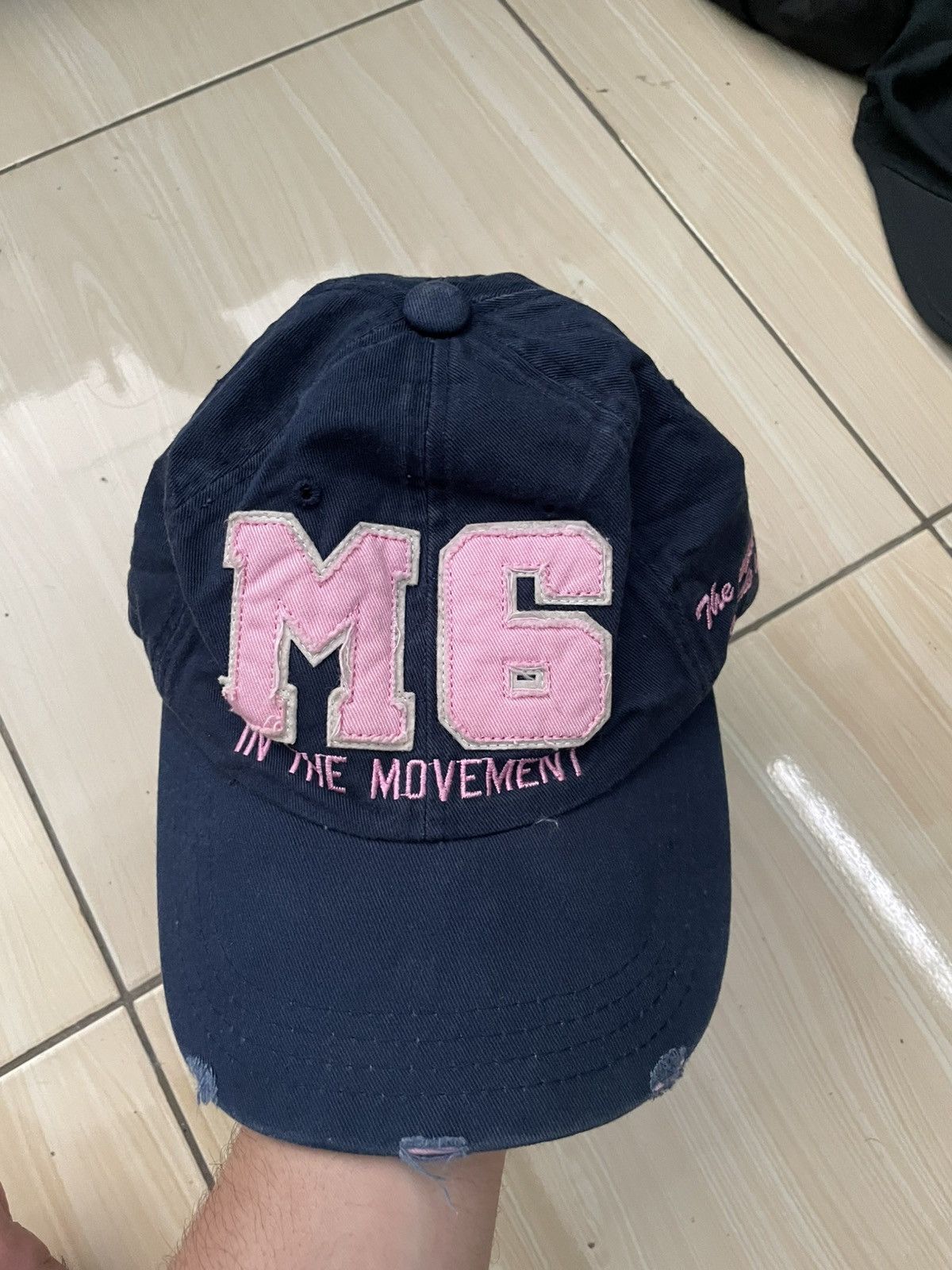 Japanese Brand Vintage M6 in the movement Distressed style cap hat Size ONE SIZE - 1 Thumbnail
