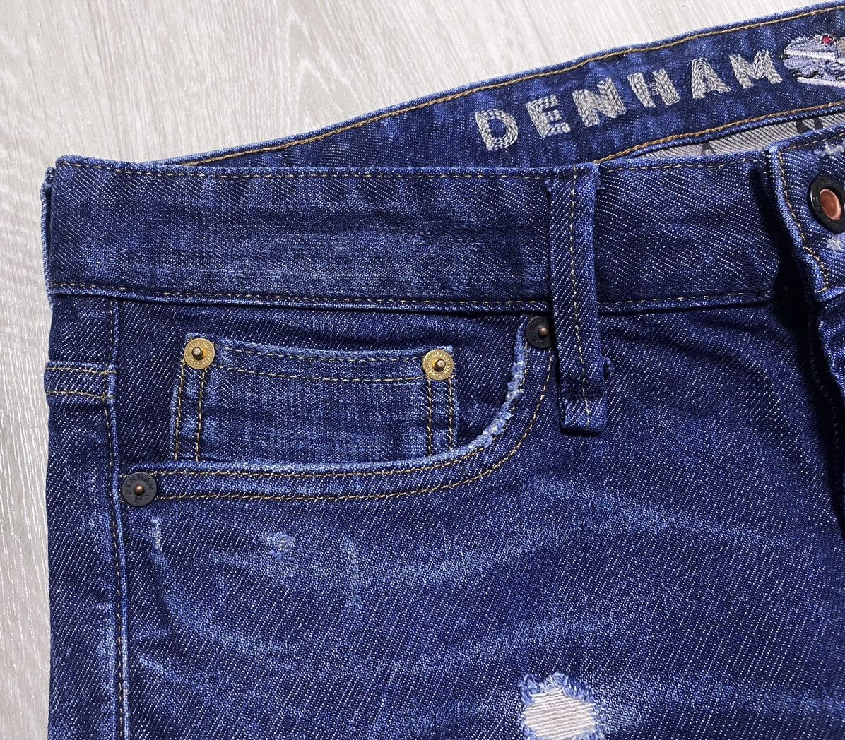 DENHAM Razor Washed Distressed Patchwork Stitched Fringed Torn Size US 30 / EU 46 - 13 Thumbnail