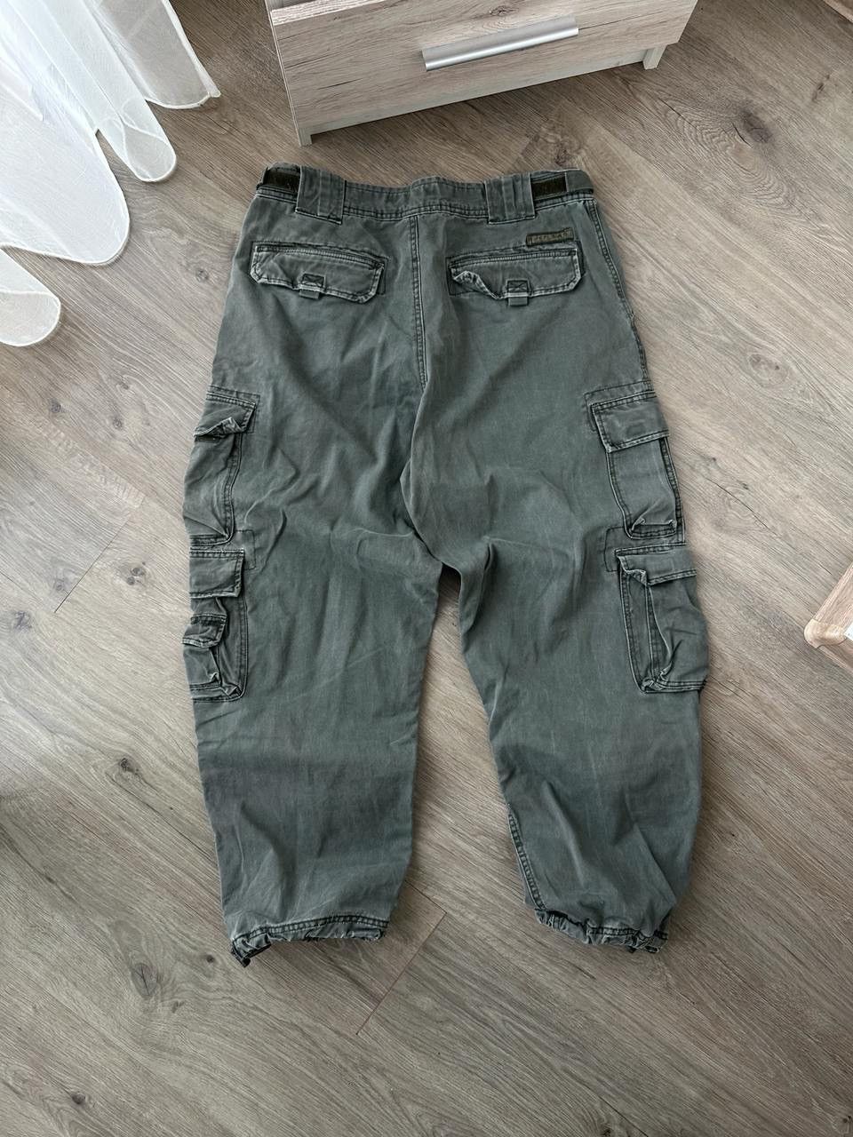 Japanese Brand × Jet Lag × Vintage Vintage Japanese Baggy Cargo Green JET LAG Pants Size US 36 / EU 52 - 17 Thumbnail
