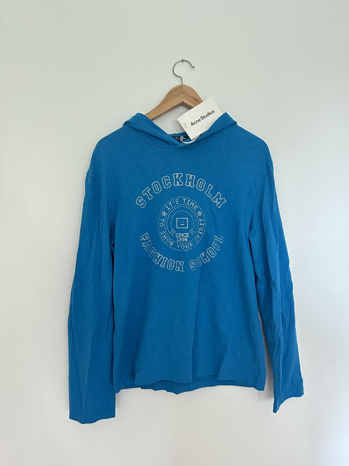 Acne Studios Acne Studios blue hoodie longsleeve with glitter rhinestones Size US XS / EU 42 / 0 - 2 Thumbnail
