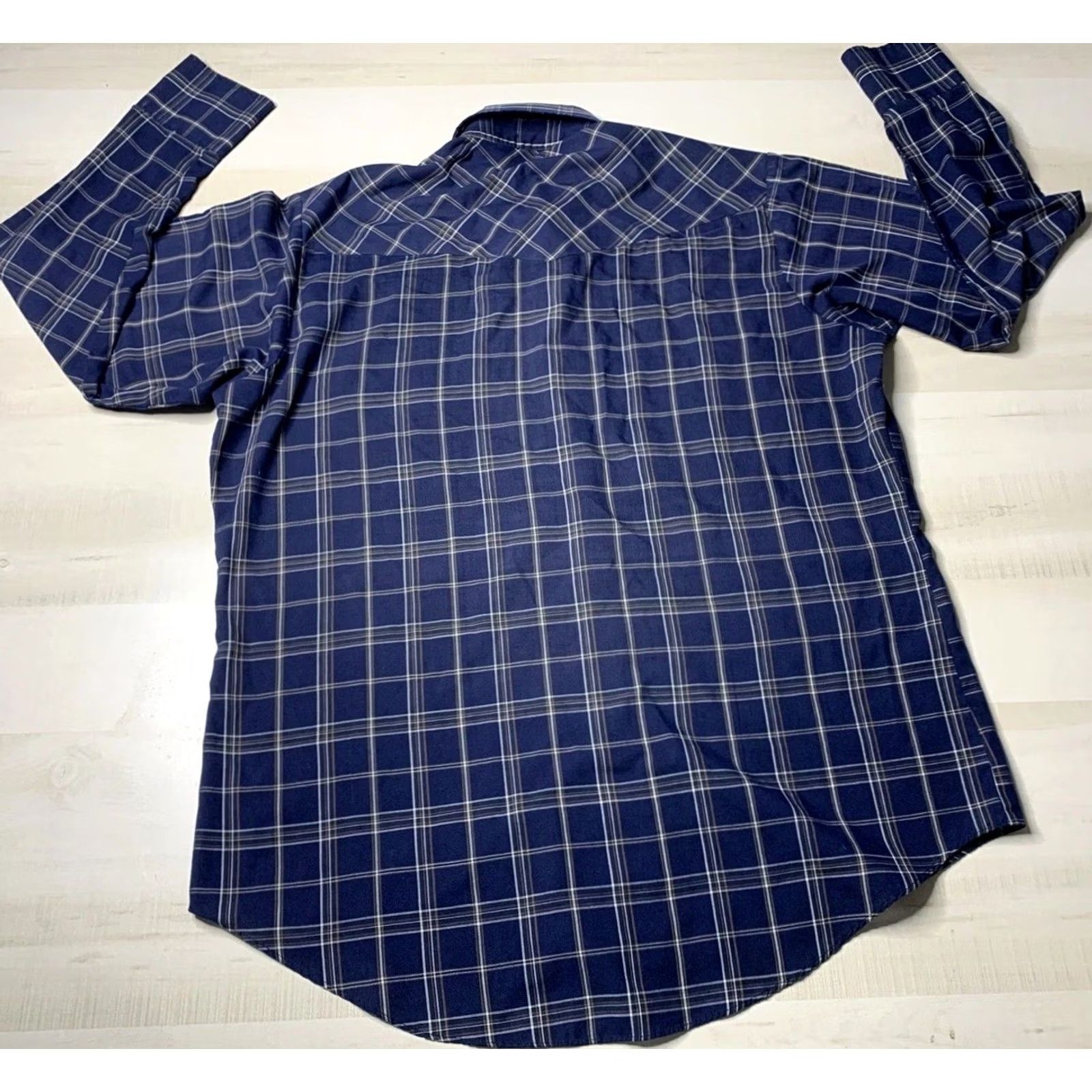 Vintage Ely Cattleman Blue Plaid Pearl Snap Western Style Shirt Mens L Size US L / EU 52-54 / 3 - 6 Thumbnail