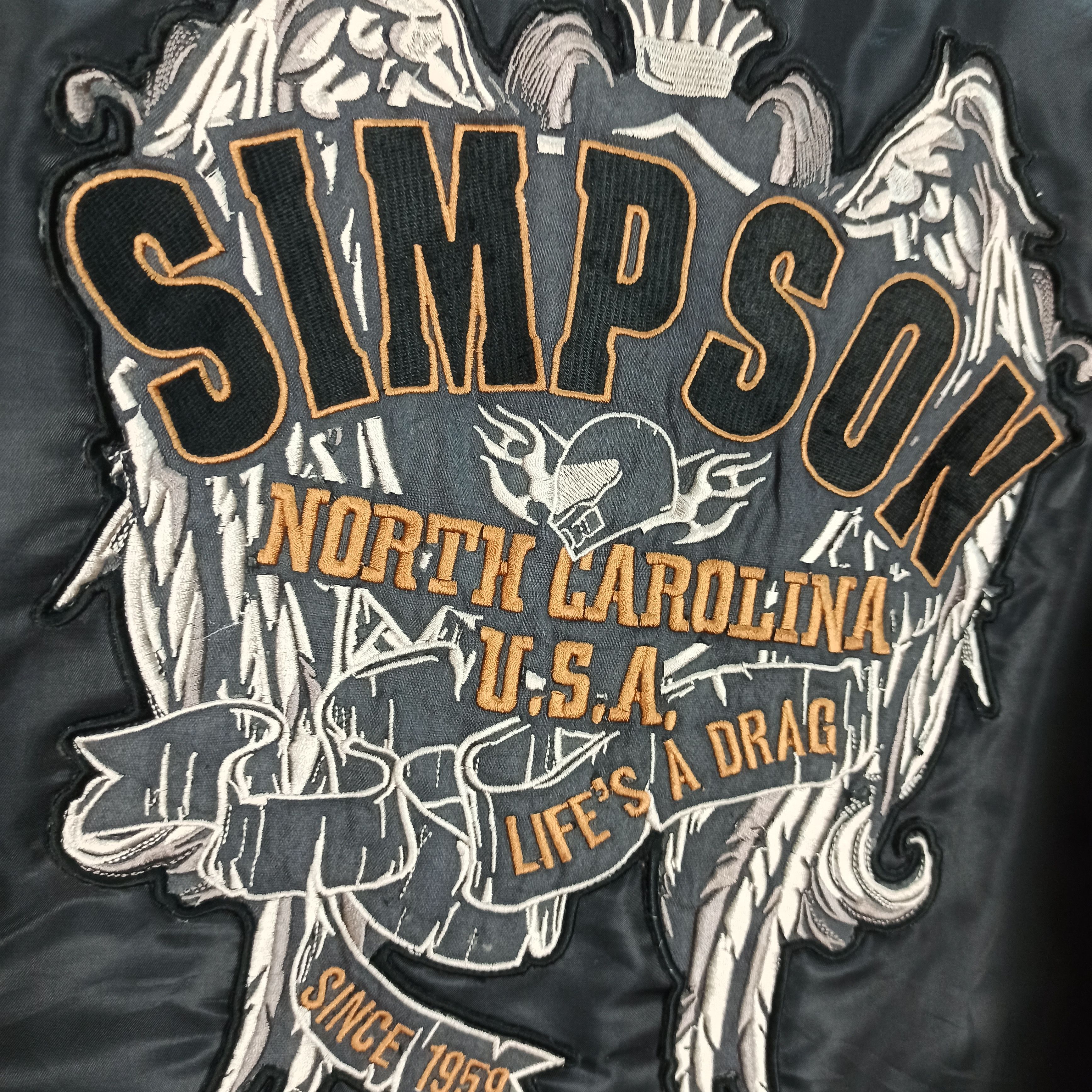 Fox Racing Vintage Simpson Motor Cycle Racing Bombers Jacket Size US L / EU 52-54 / 3 - 12 Thumbnail