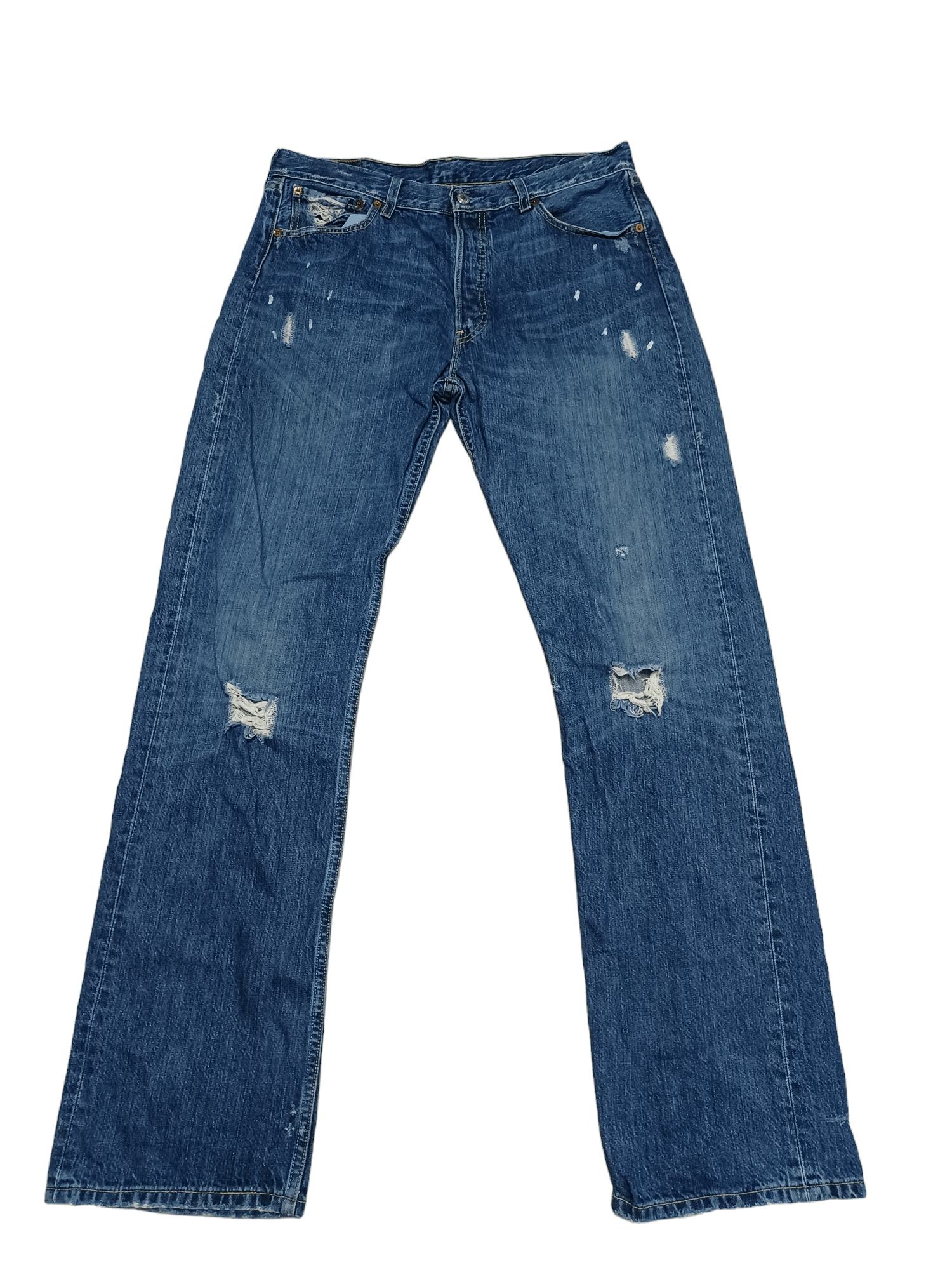 Levi's Vintage Clothing FANTASTIC VINTAGE LEVIS 501 DISTRESSED W34 L34 JEANS DENIM Size US 34 / EU 50 - 1 Thumbnail