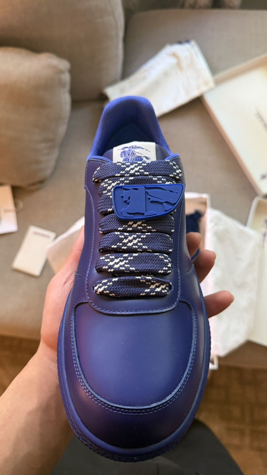 Burberry Burberry Rubber Trainer “Blue” Size US 9.5 / EU 42-43 - 2 Thumbnail