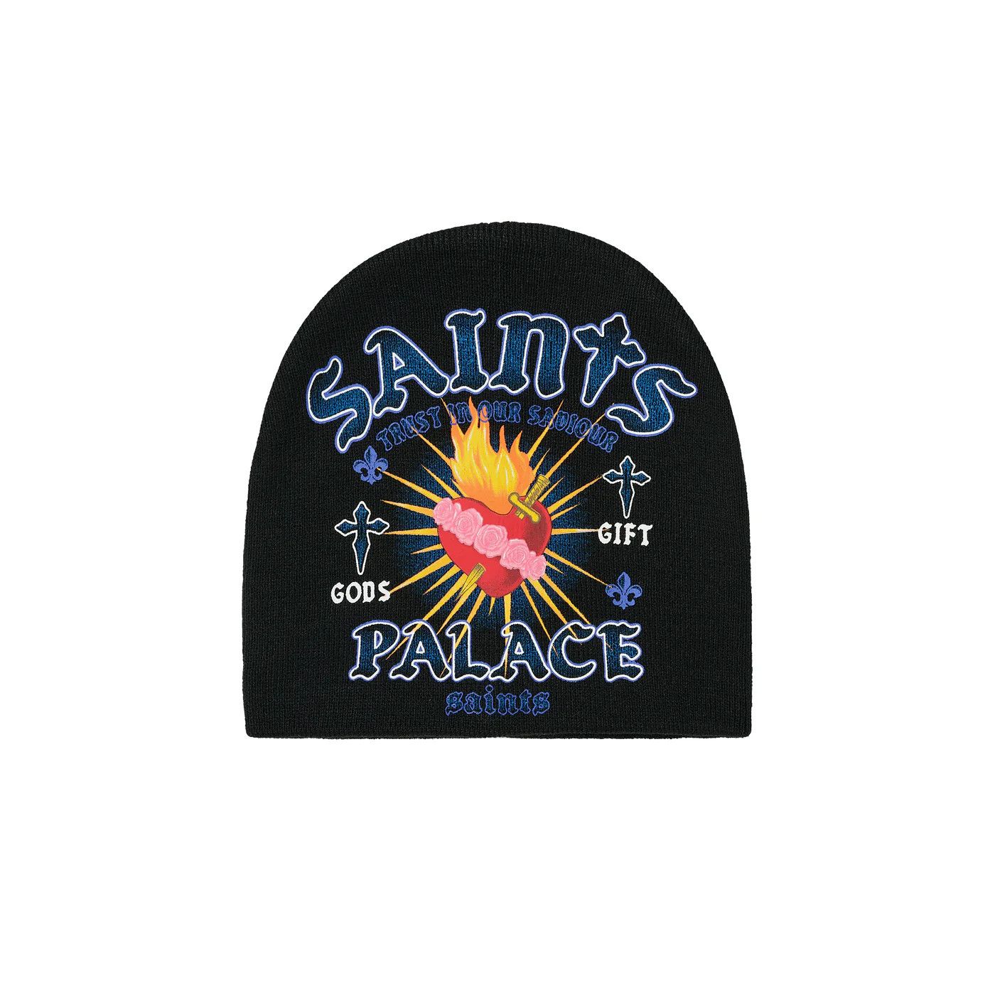 Palace Palace Rear View Nein Cuff Beanie Black | Grailed