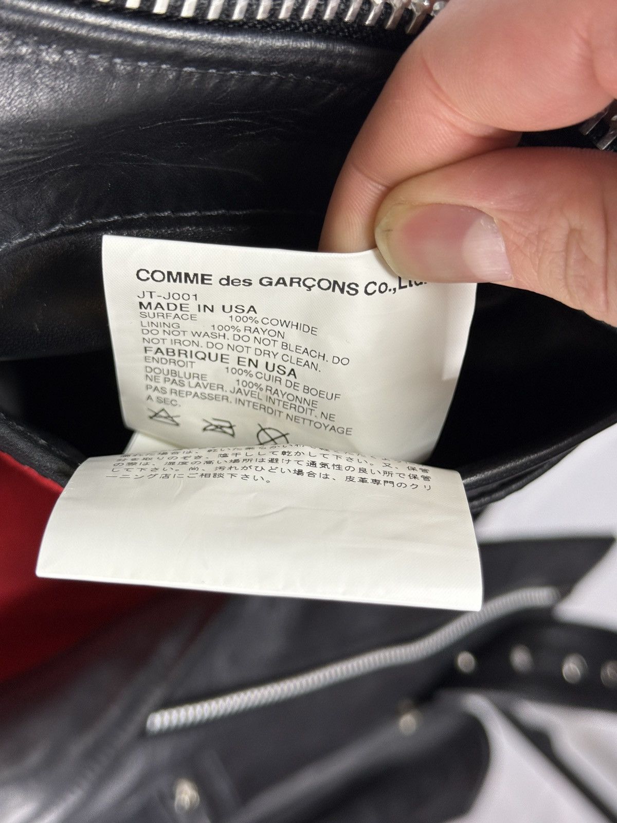Comme des Garcons Junya Watanabe Comme des Garçons x Vanson Leather Jacket Size M / US 6-8 / IT 42-44 - 6 Thumbnail