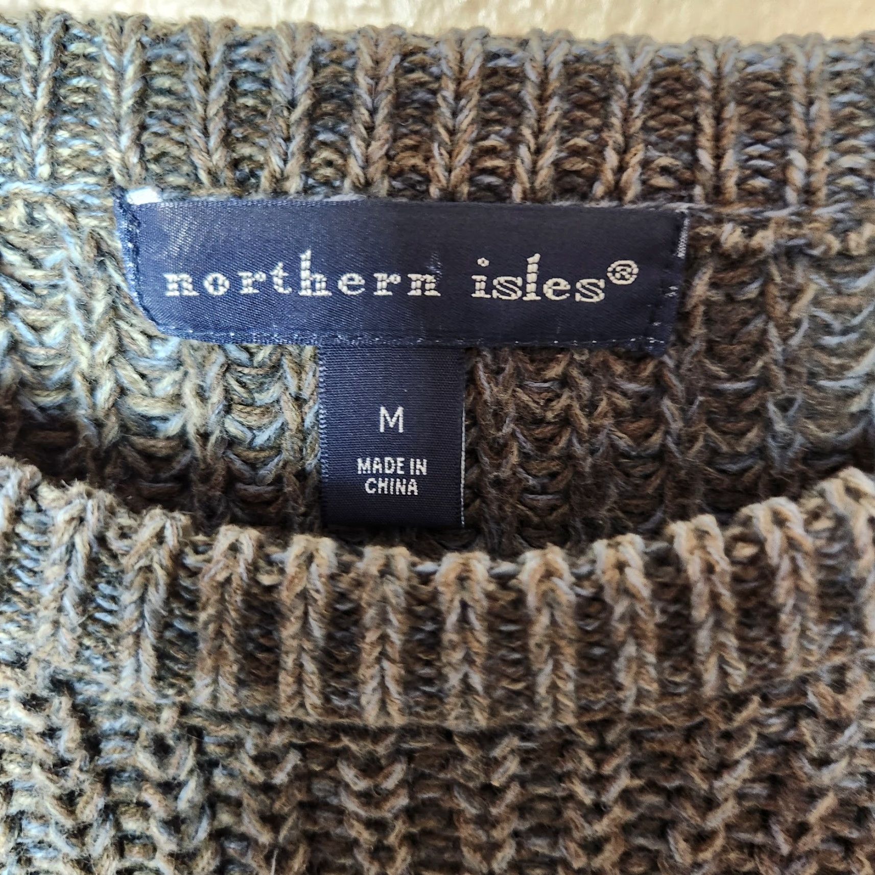 Vintage VINTAGE Northern Isles Raglan Sleeve Crewneck Marled Chunky Knit Sweater - Size M - Women Size M / US 6-8 / IT 42-44 - 2 Thumbnail