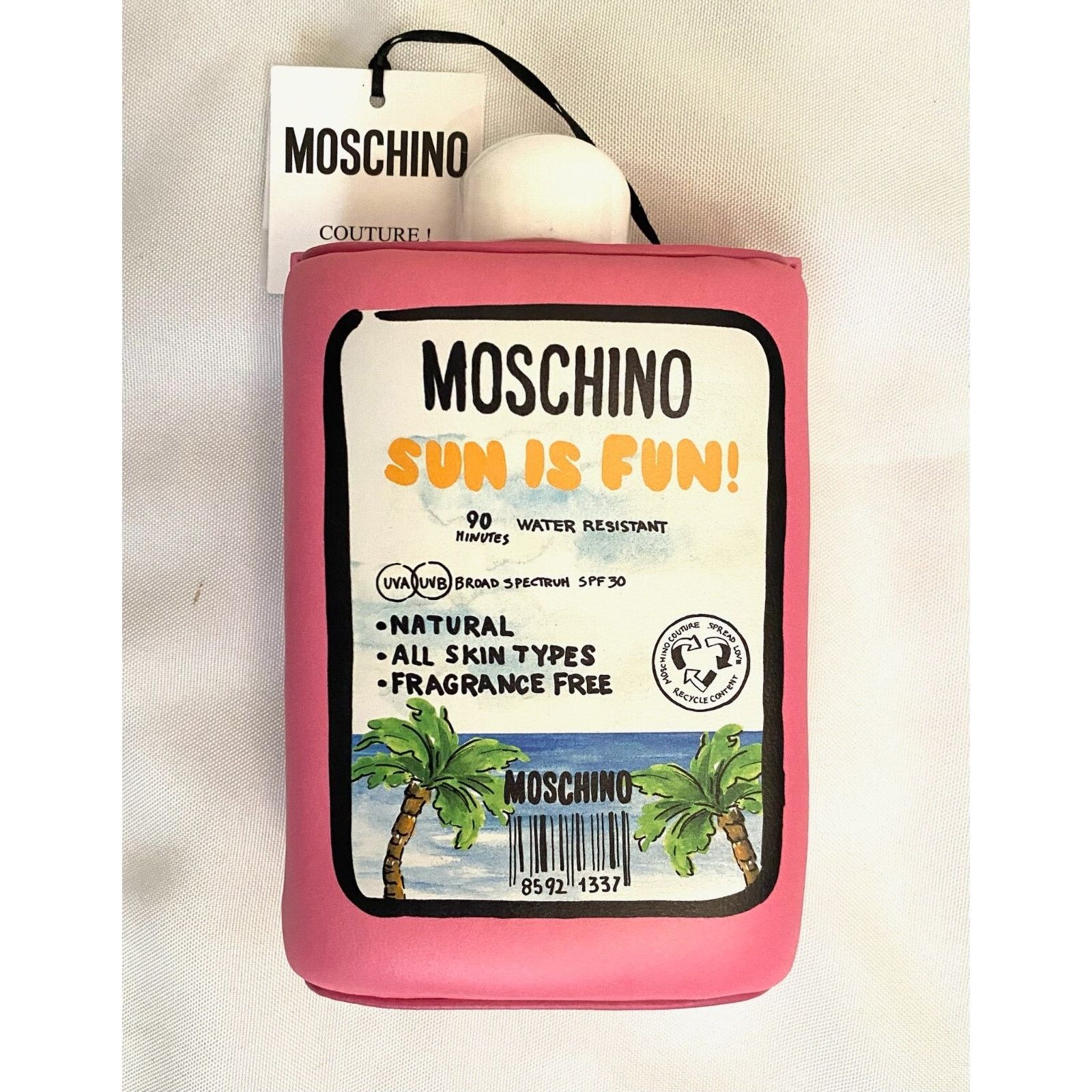 Moschino SS23 MOSCHINO Tropical Tan Clutch Pink Padded Sunscreen30SPF Size ONE SIZE - 5 Thumbnail