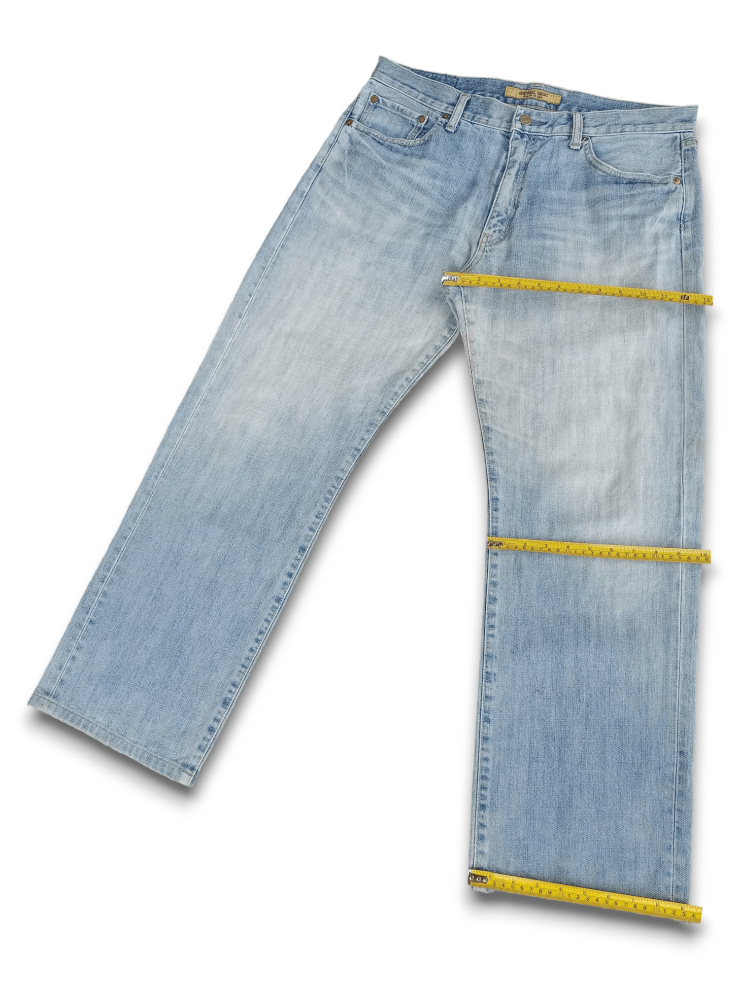 Japanese Brand × Uniqlo S003 Japanese Uniqlo Blue Wash Distressed Baggy Jeans Size US 35 - 11 Thumbnail