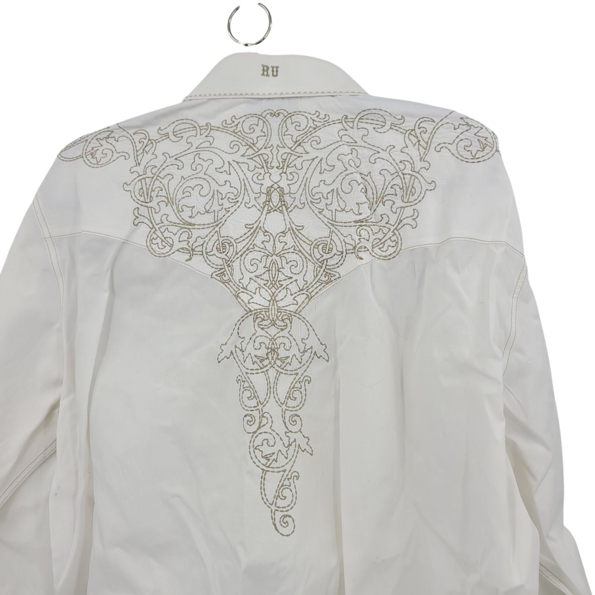 Other Resistol University Fit White Western Embroidered Pearl Snap Size US L / EU 52-54 / 3 - 11 Thumbnail