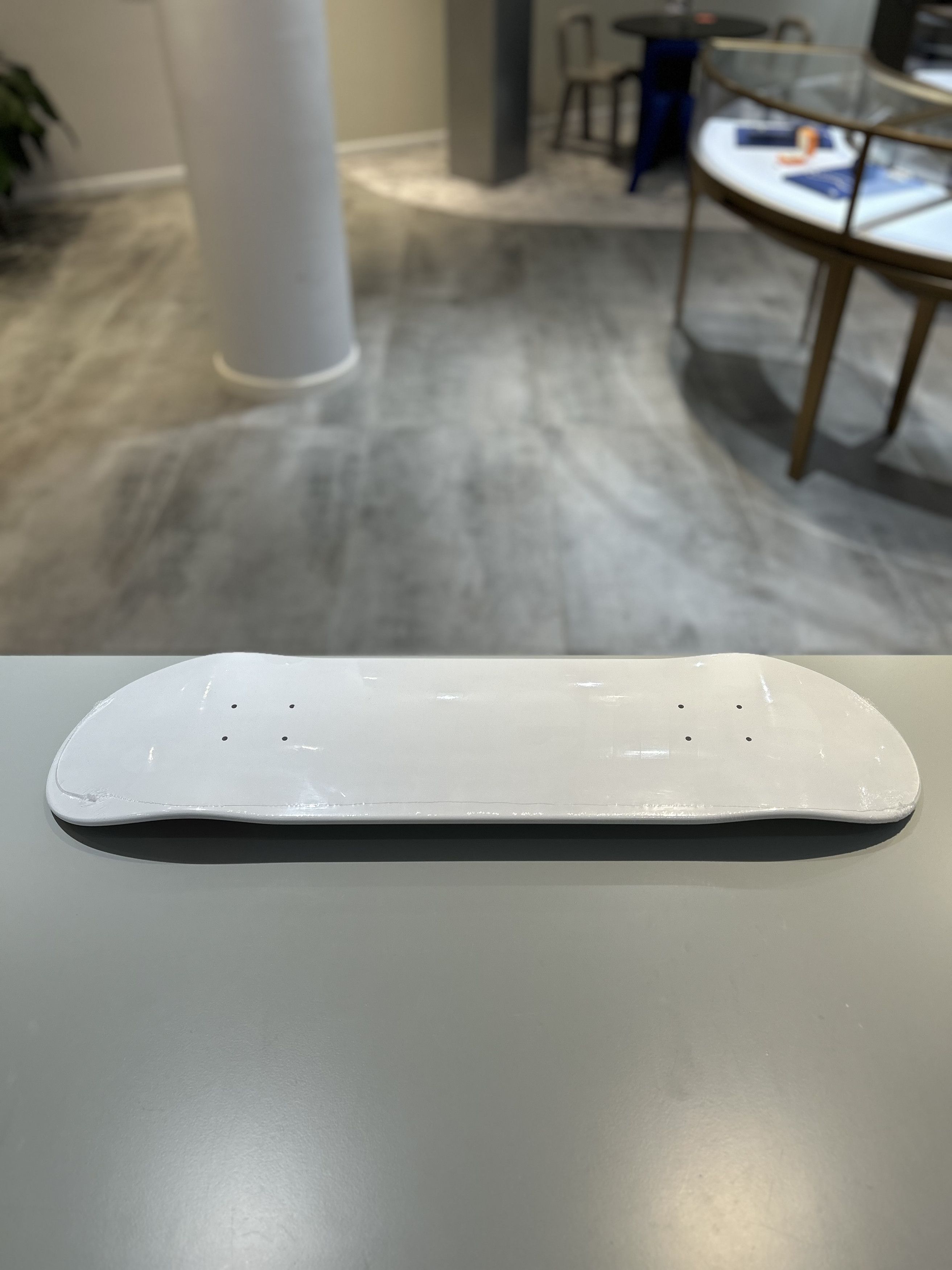 Supreme Tonal Box Logo Skateboard White