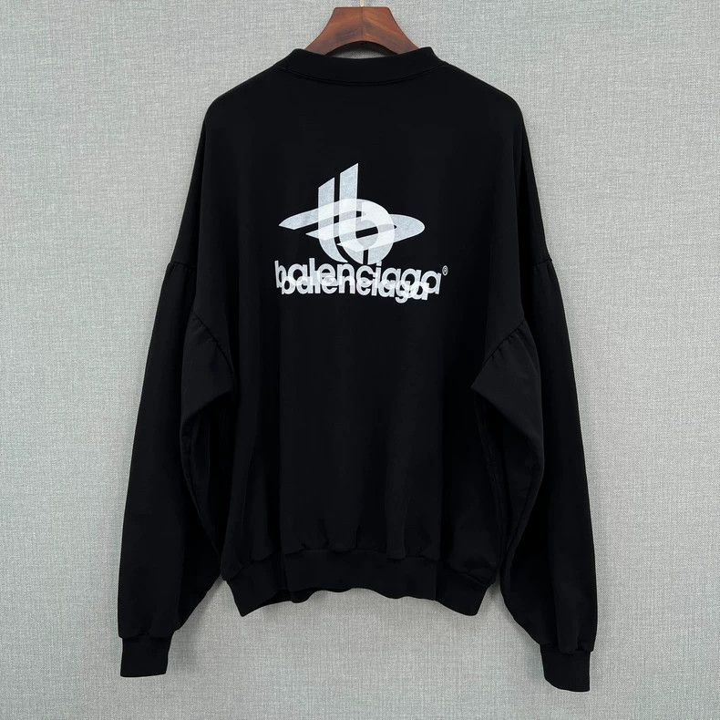Balenciaga Balenciaga Black overlapping 3B phantom logo sweatshirt Size US M / EU 48-50 / 2 - 2 Thumbnail