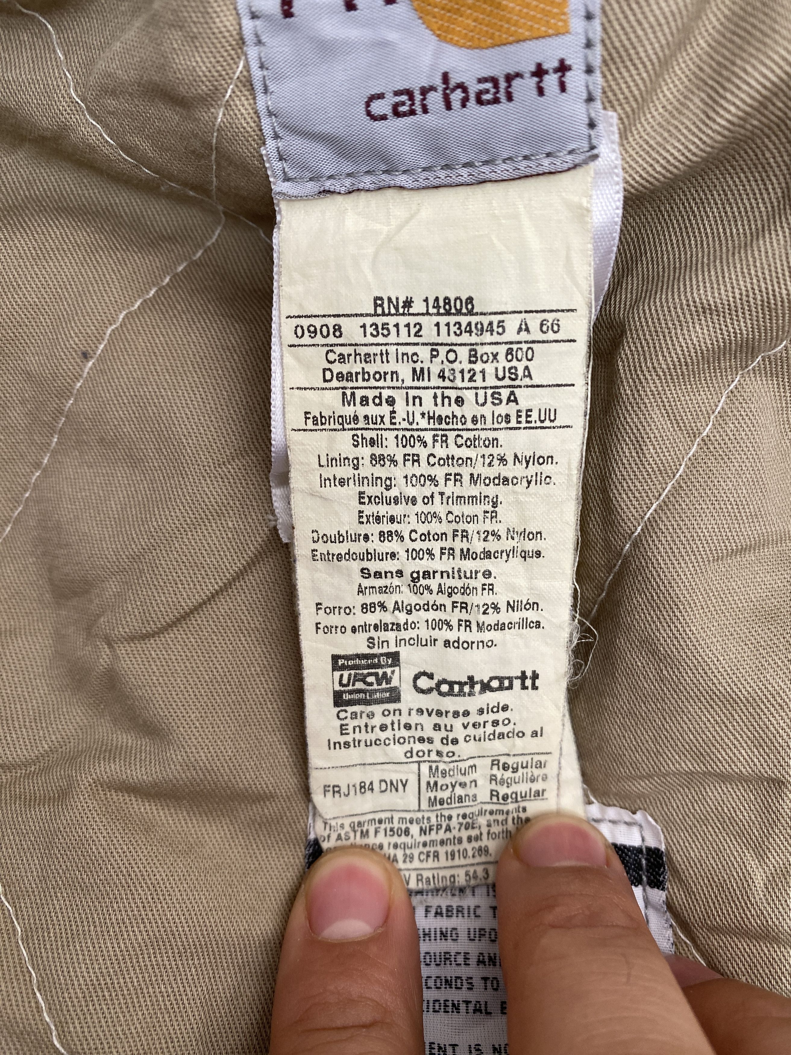Carhartt Rare Carhartt Flame Resistant Asap Rocky FrJ184 DNY Siz M Size US M / EU 48-50 / 2 - 14 Thumbnail