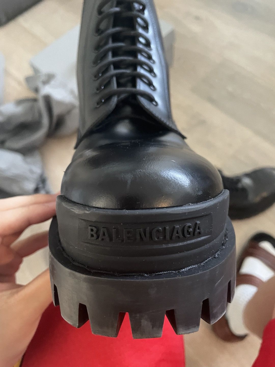 Balenciaga Strike Bootie L20 New Matt Smooth Calf