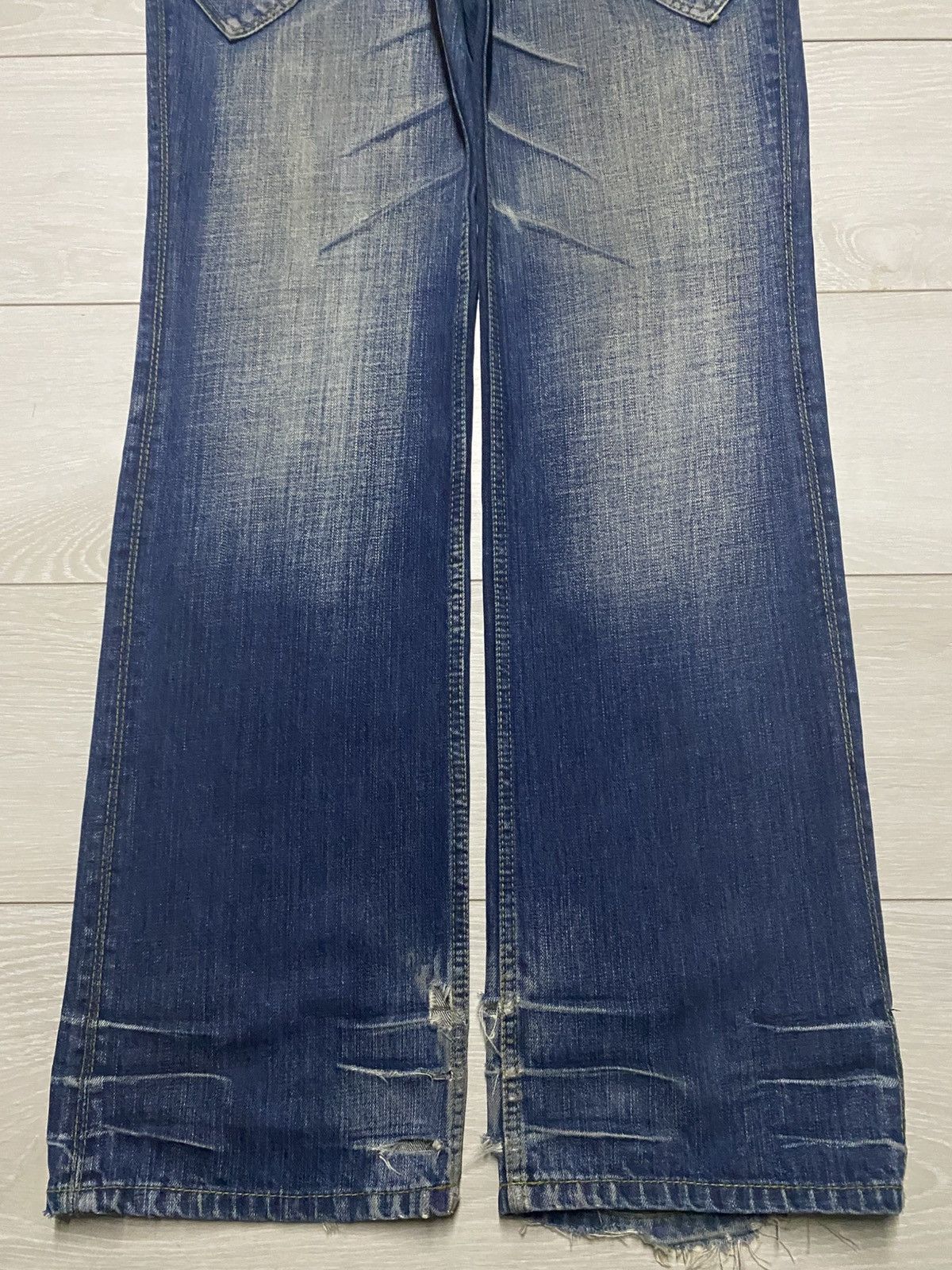 If Six Was Nine Vintage Nicole Club For Men Distressed BootCut Flare Jeans Size US 33 - 5 Thumbnail