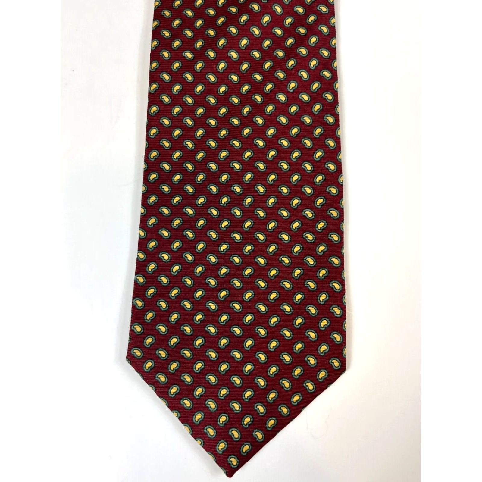 Brooks Brothers VINTAGE Brooks Brothers Makers Silk Tie Paisley Hand Made in USA Men’s Tie Wide 3.75" Maroon 56.5" S, M, L? Size ONE SIZE - 4 Thumbnail