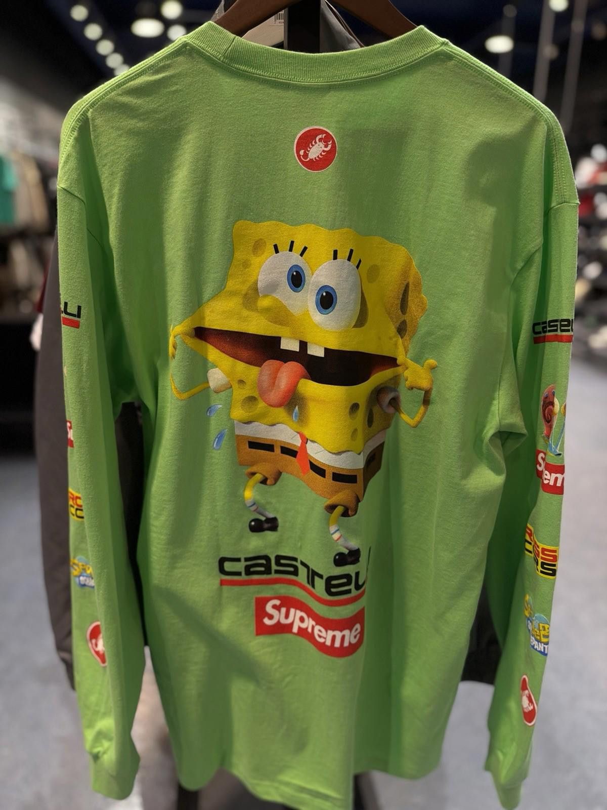 Supreme Supreme SpongeBob/Castelli Racing L/S Tee Green Large Green Size US L / EU 52-54 / 3 - 5 Thumbnail