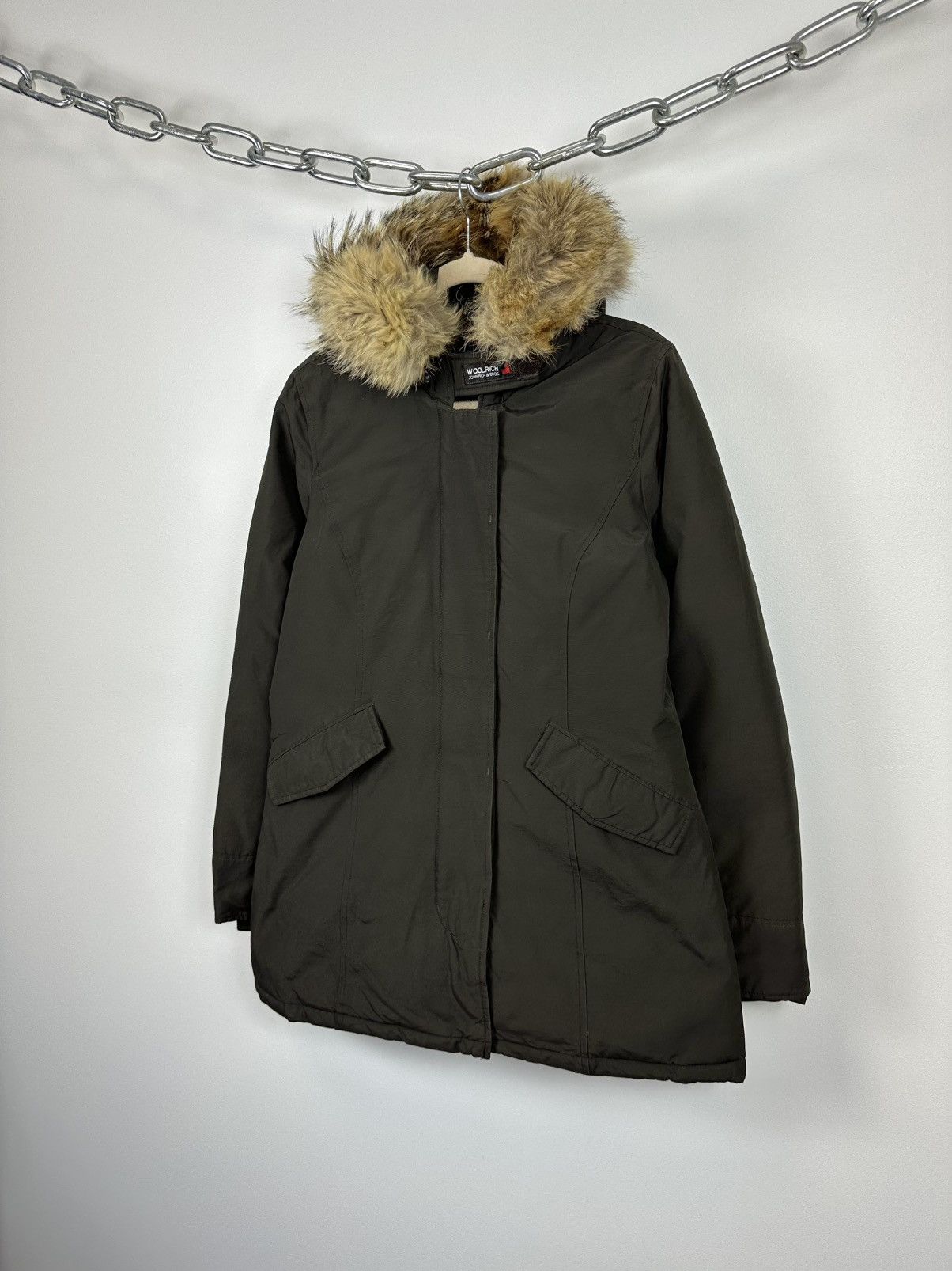 Woolrich Woolen Mills Vintage Woolrich Women's Real Fur Down Arctic Parka Jacket Size L / US 10 / IT 46 - 4 Thumbnail