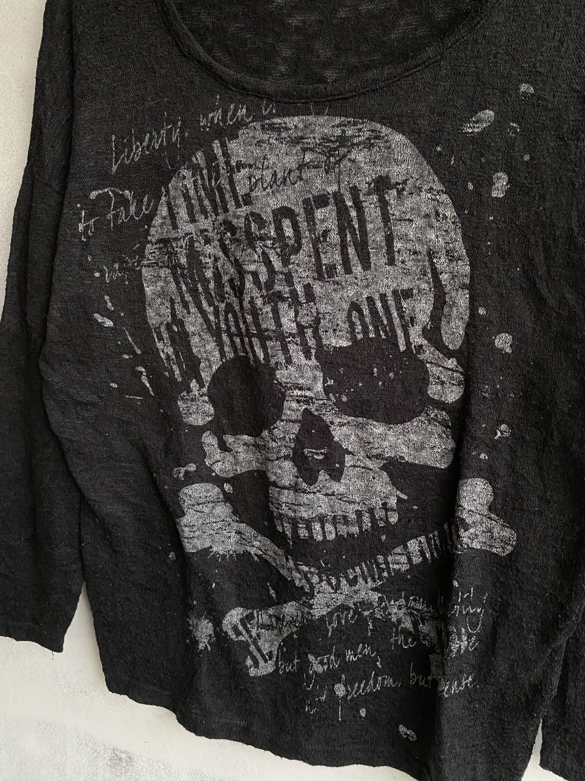 Japanese Brand Y2K Skull Graphic Long Sleeve Size US M / EU 48-50 / 2 - 2 Thumbnail