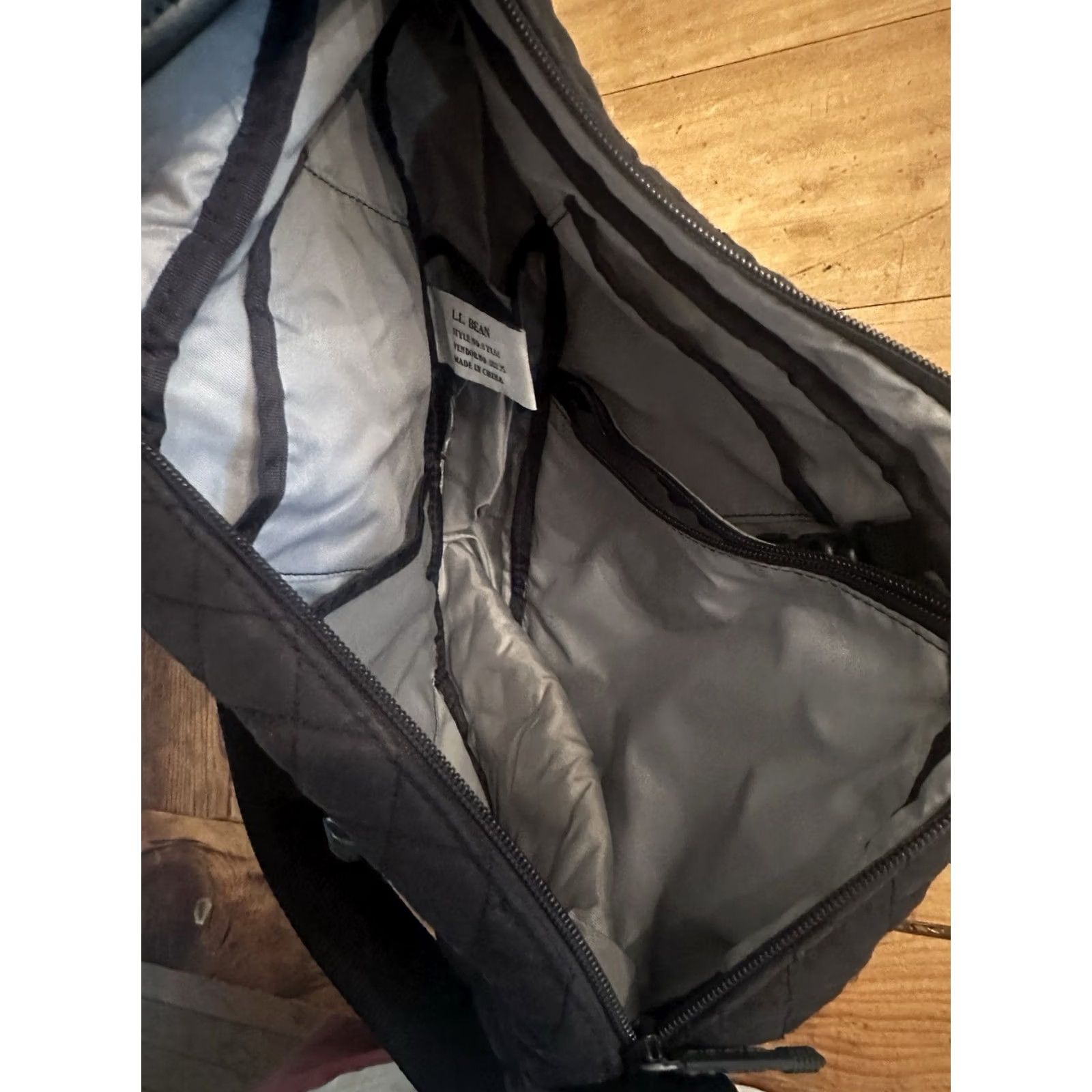 Vintage VINTAGE AmeriBag Crossbody Bag Satchel Black Canvas Nylon Women L.L. Bean Shoulder Bag Size ONE SIZE - 6 Thumbnail