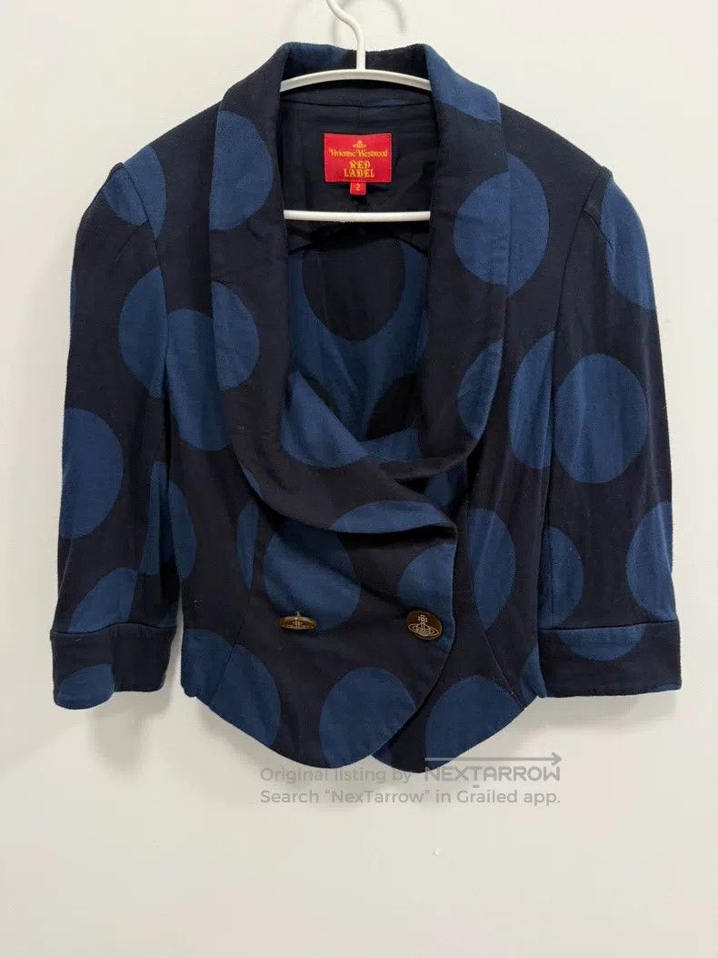Vivienne Westwood Vivienne Westwood Blue polka dot top with big collar Size M / US 6-8 / IT 42-44 - 1 Thumbnail