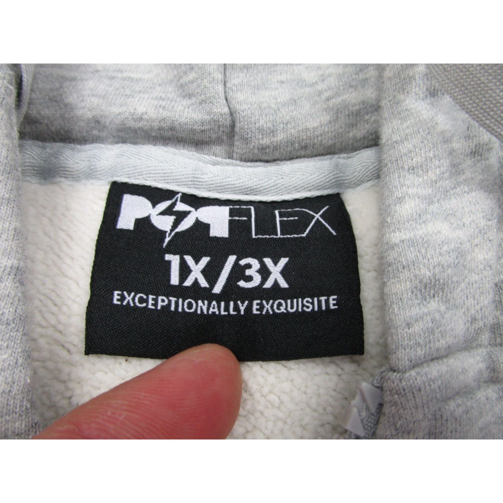 Vintage Popflex Hoodie 3X Gray Zip Full Zip Oversized Sweatshirt - Lightweight, Fleece, Activewear, Athleisure, Relaxed Womens, Plus Size, Casual, Streetwear Size XXL / US 16-18 / IT 52-54 - 6 Thumbnail