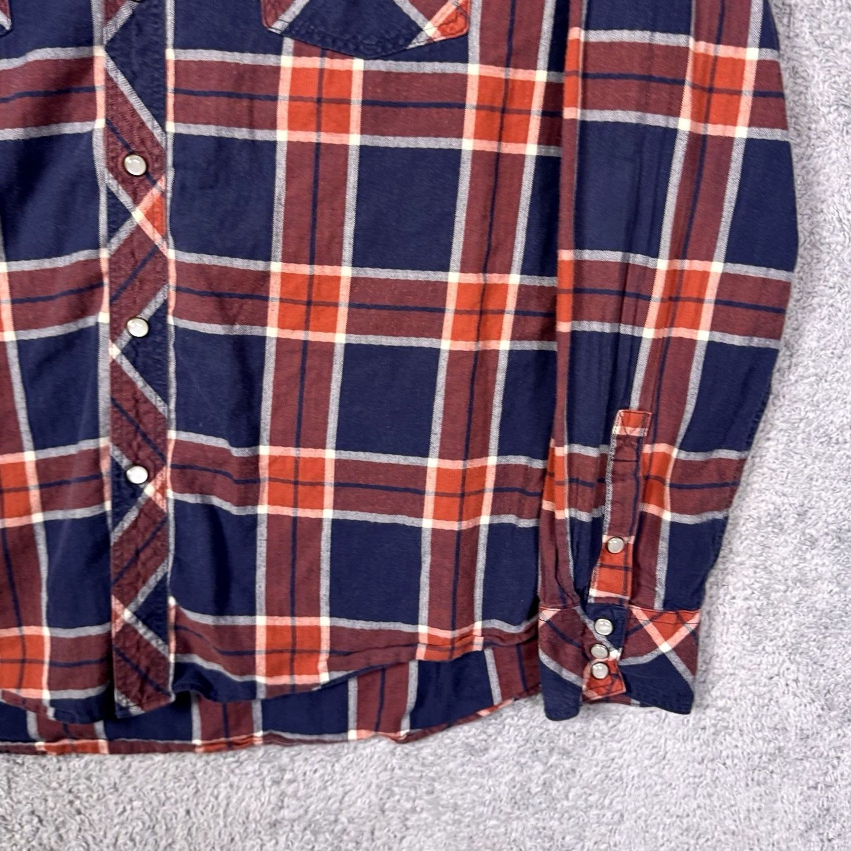 Tecovas Tecovas Shirt Men L Pearl Snap Flannel Plaid Long Sleeve Western Cowboy Workwear Size US L / EU 52-54 / 3 - 3 Thumbnail