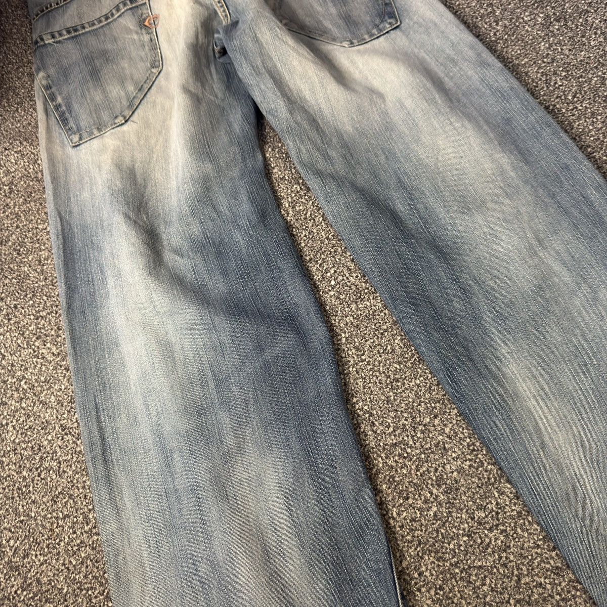 Affliction 🇯🇵 Vintage 90s Edwin Function Twisted Leg Distressed Denim Size US 34 / EU 50 - 9 Thumbnail