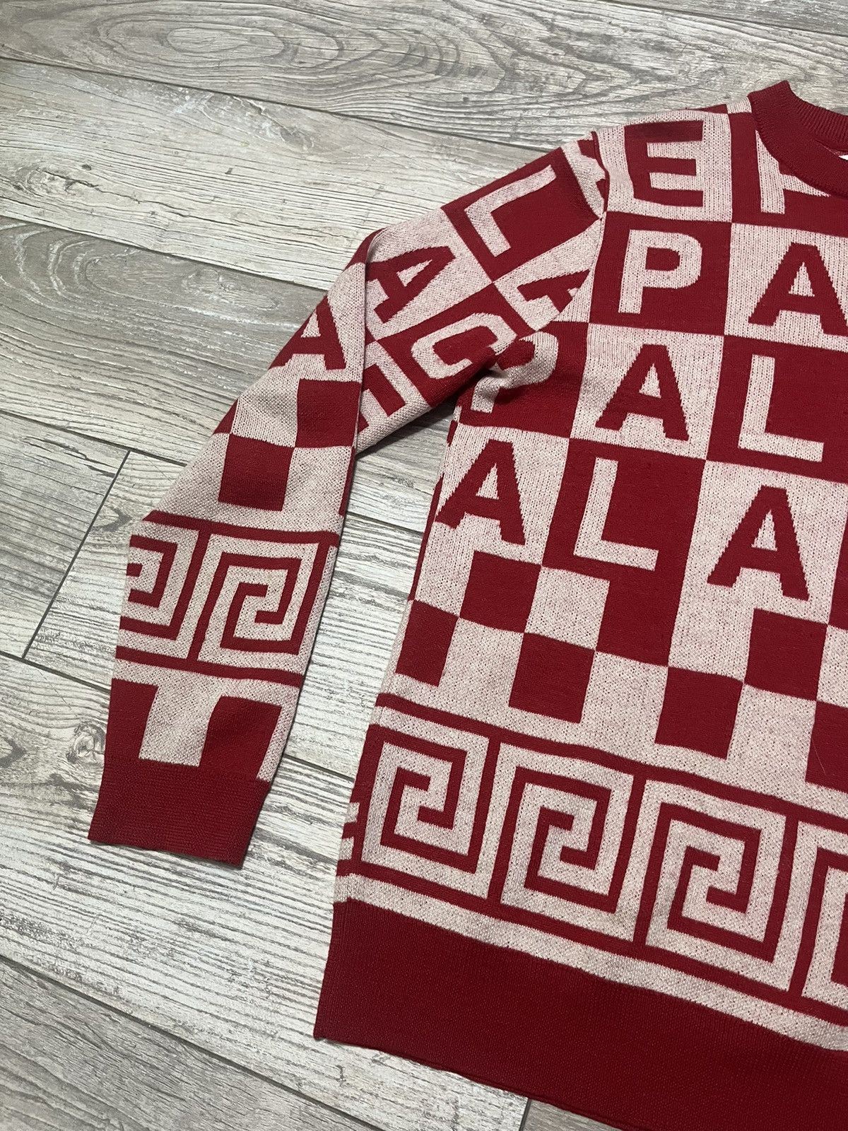 Palace Palace check-it knit sweater red 2016 Size US L / EU 52-54 / 3 - 4 Thumbnail