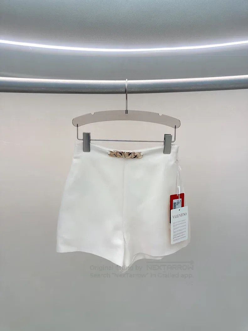 Other Valentino White metal chain shorts Size 39" - 1 Thumbnail