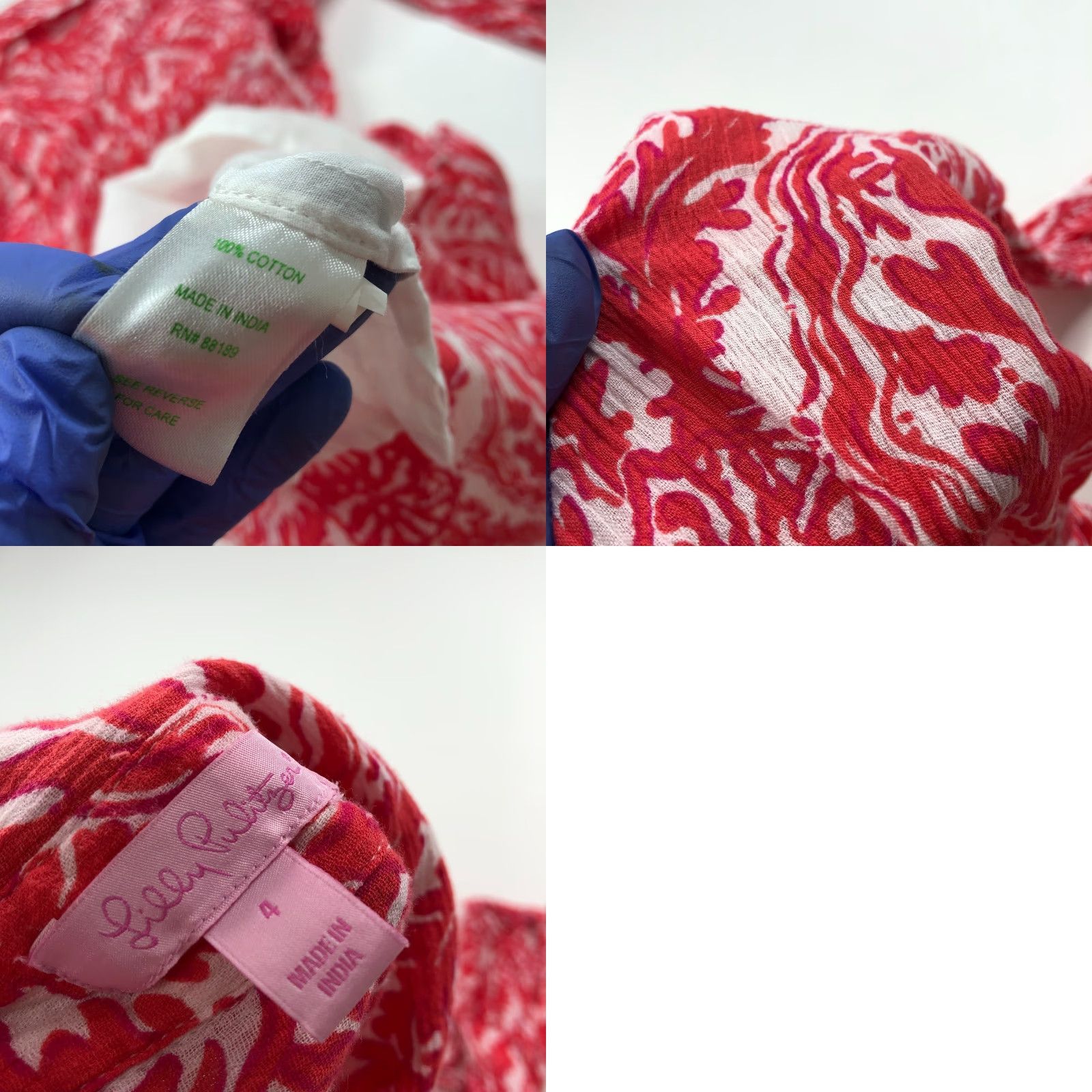 Lilly Pulitzer Lilly Pulitzer 4 Seersucker Textured Mini Above Knee Dress Pink Size S / US 4 / IT 40 - 9 Thumbnail