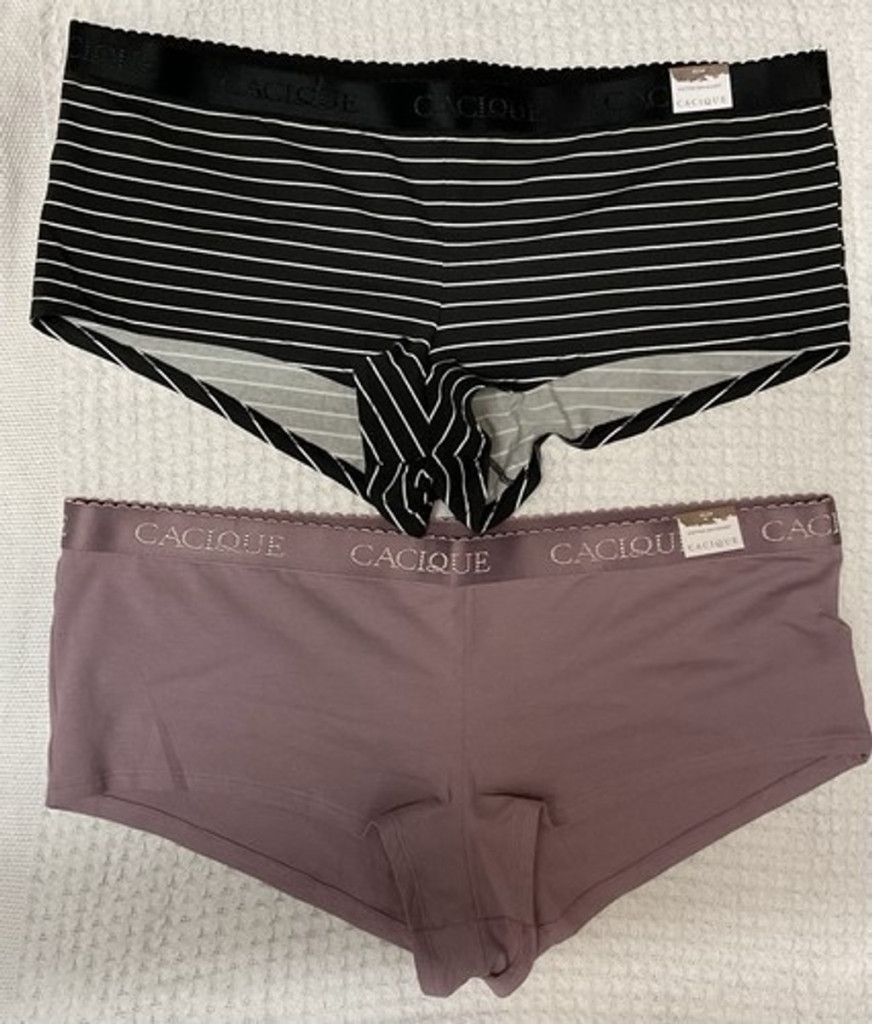 Other NWT Cacique Boyshorts Panty Black/Brown Lot of 2 Size 22/24 Size ONE SIZE - 10 Thumbnail